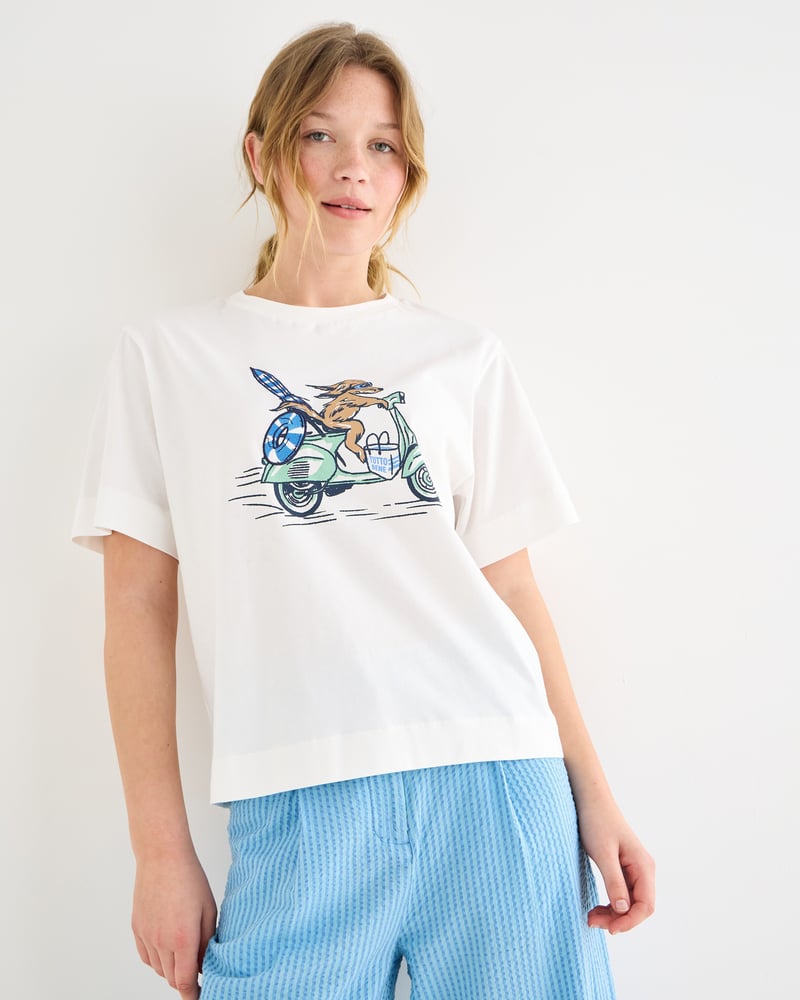 White Tutto Bene Cotton Graphic T-Shirt