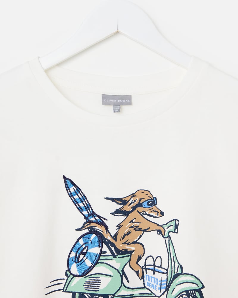 White Tutto Bene Cotton Graphic T-Shirt
