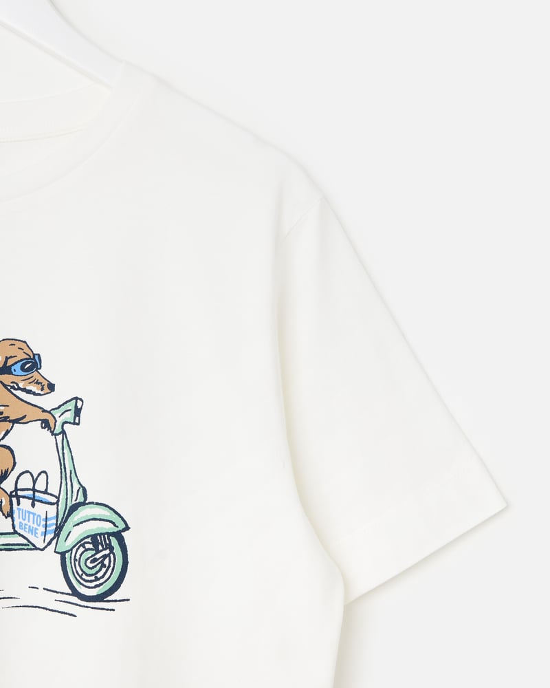 White Tutto Bene Cotton Graphic T-Shirt