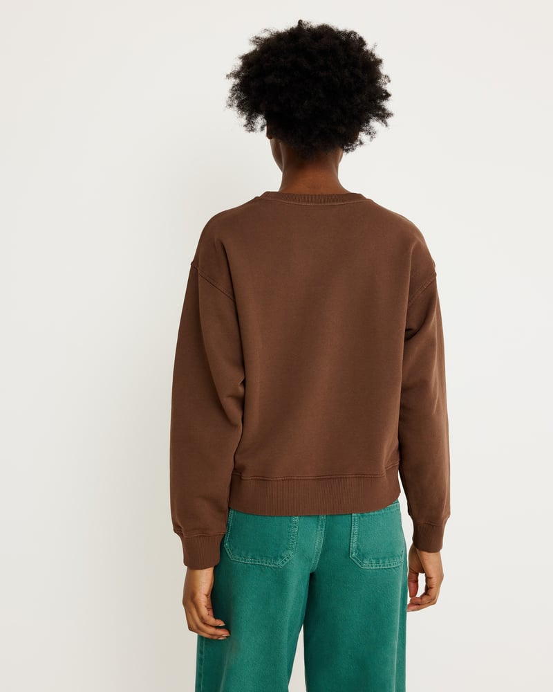 Chocolate Brown Seam Detail Sweatshirt