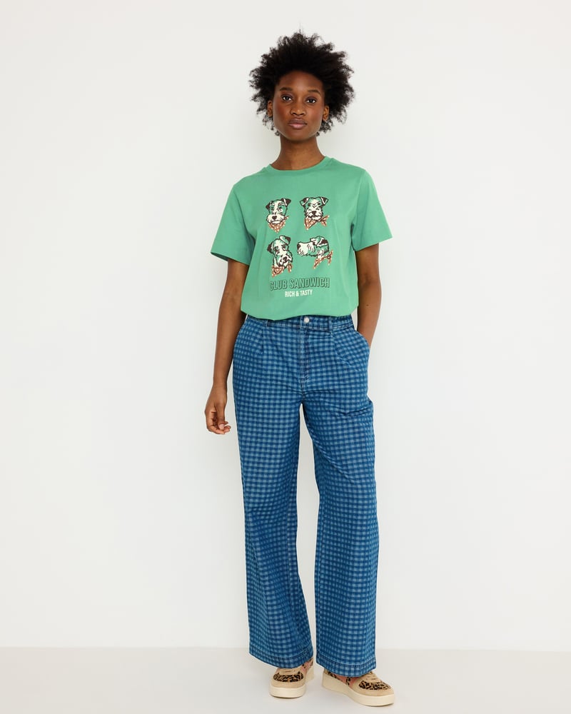 Green Walter the Dog Graphic T-Shirt