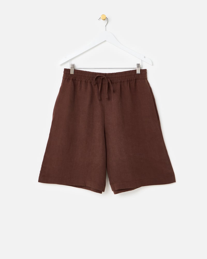 Chocolate Brown Longline Shorts