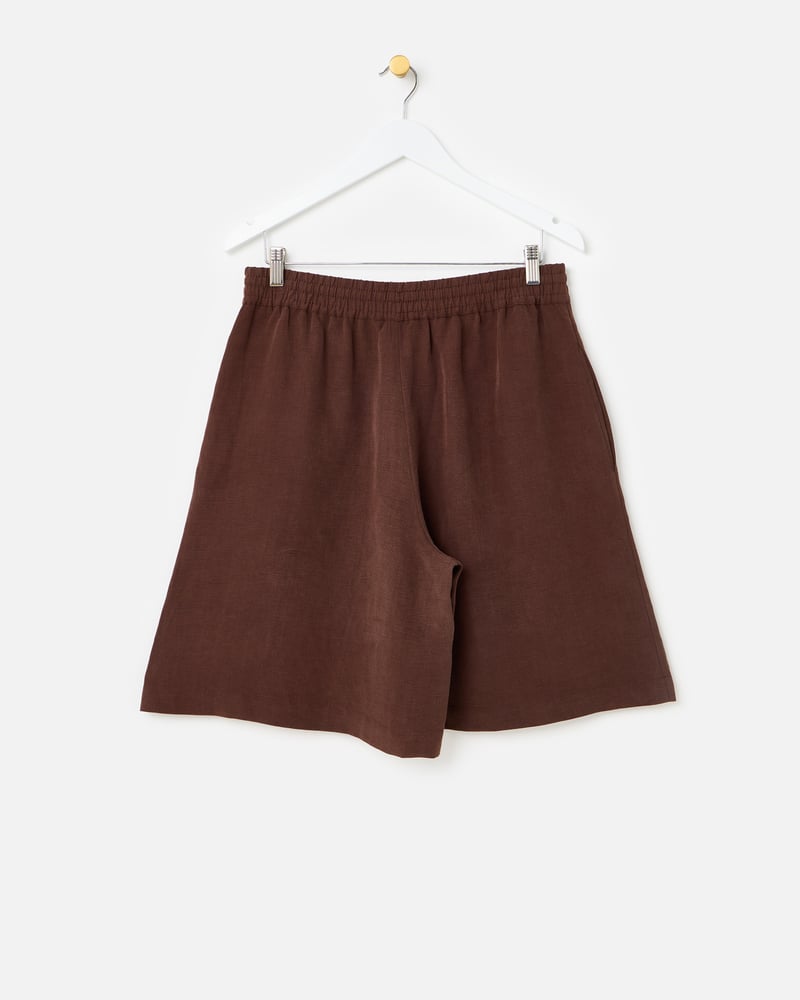 Chocolate Brown Longline Shorts