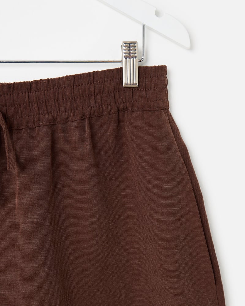 Chocolate Brown Longline Shorts