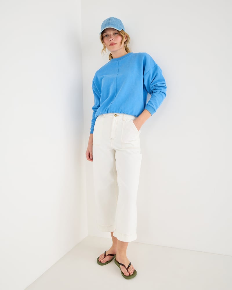 Blue Elasticated Hem Sweatshirt
