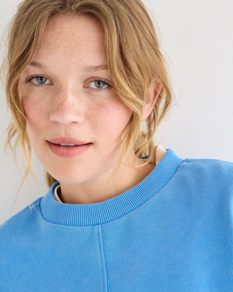 Blue Elasticated Hem Sweatshirt