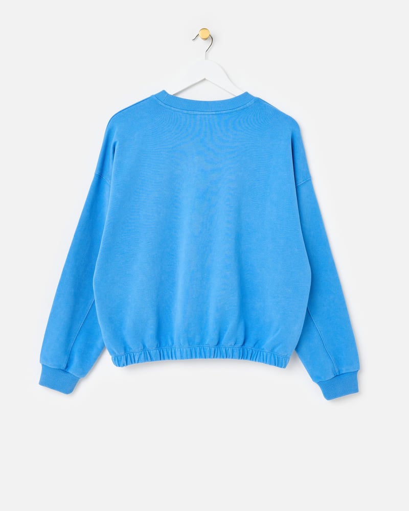 Blue Elasticated Hem Sweatshirt