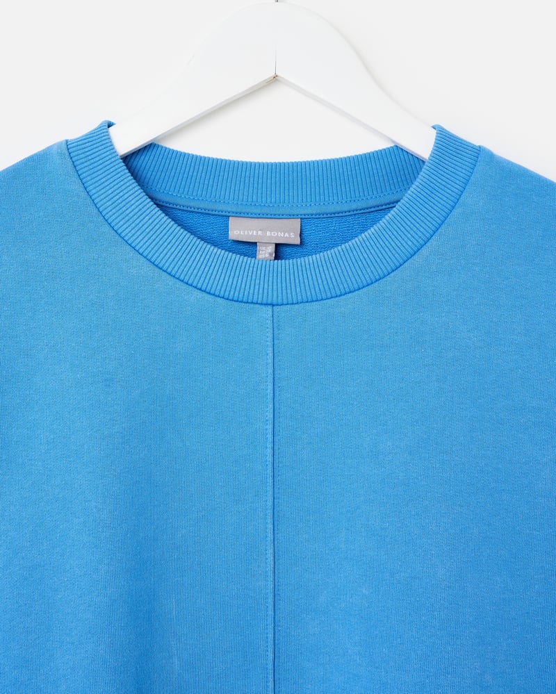 Blue Elasticated Hem Sweatshirt