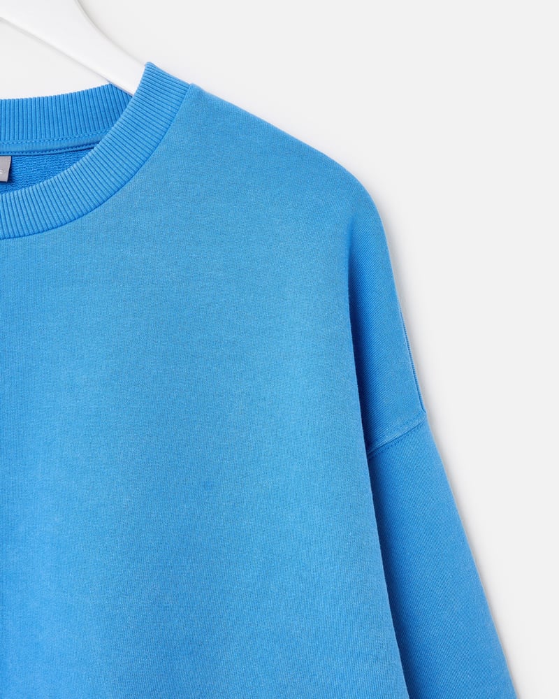 Blue Elasticated Hem Sweatshirt