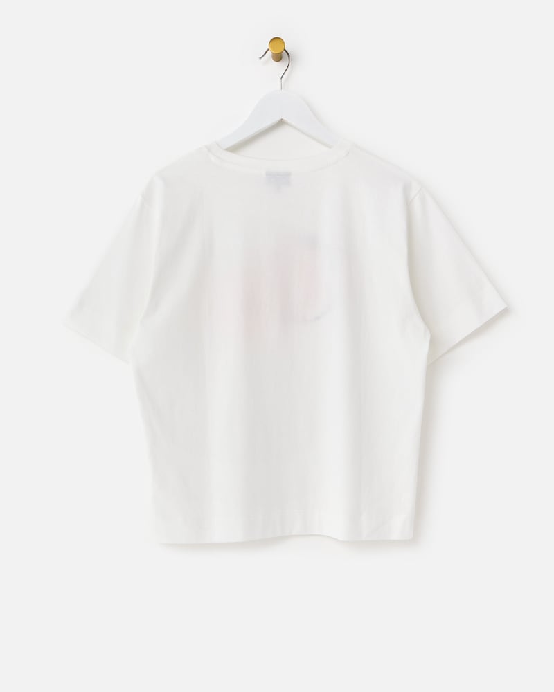 White Just Peachy Cotton Graphic T-Shirt