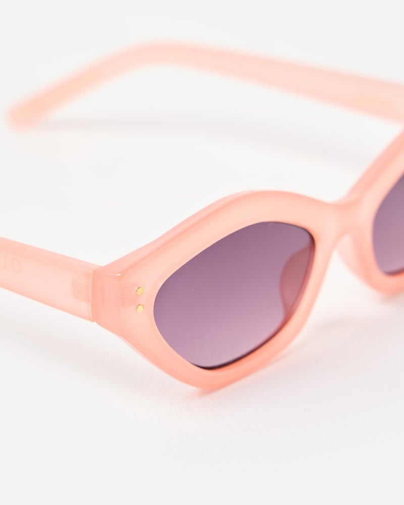 Peach Mini Angled Sunglasses