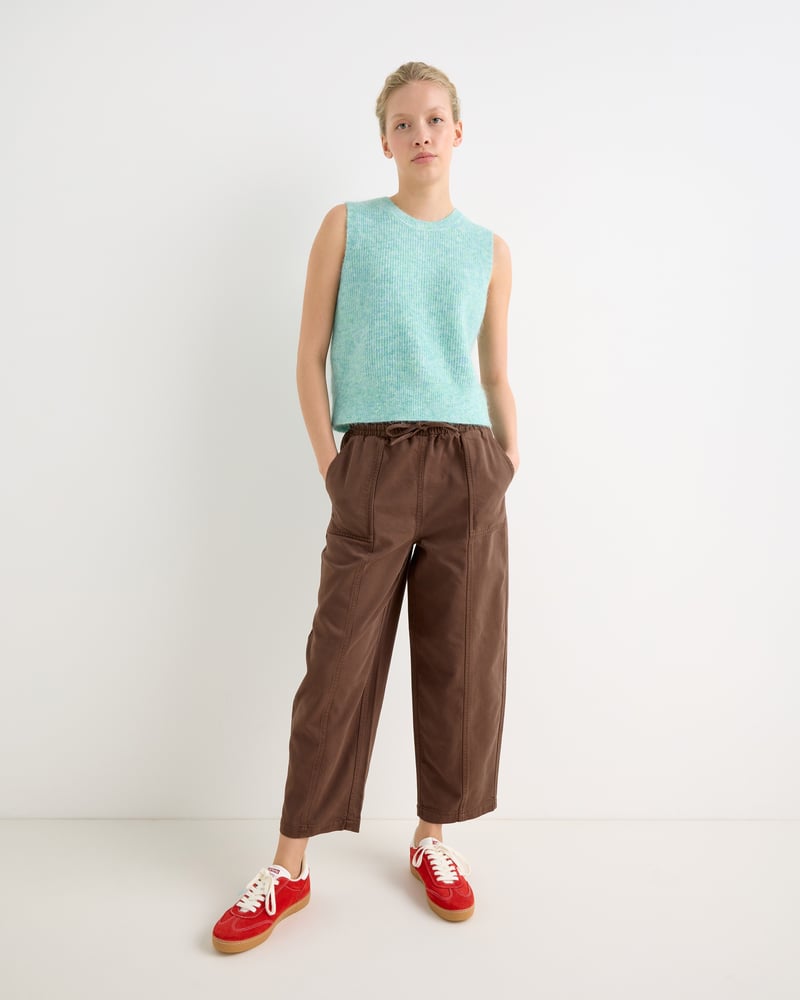 Turquoise Button Back Knitted Tank Top