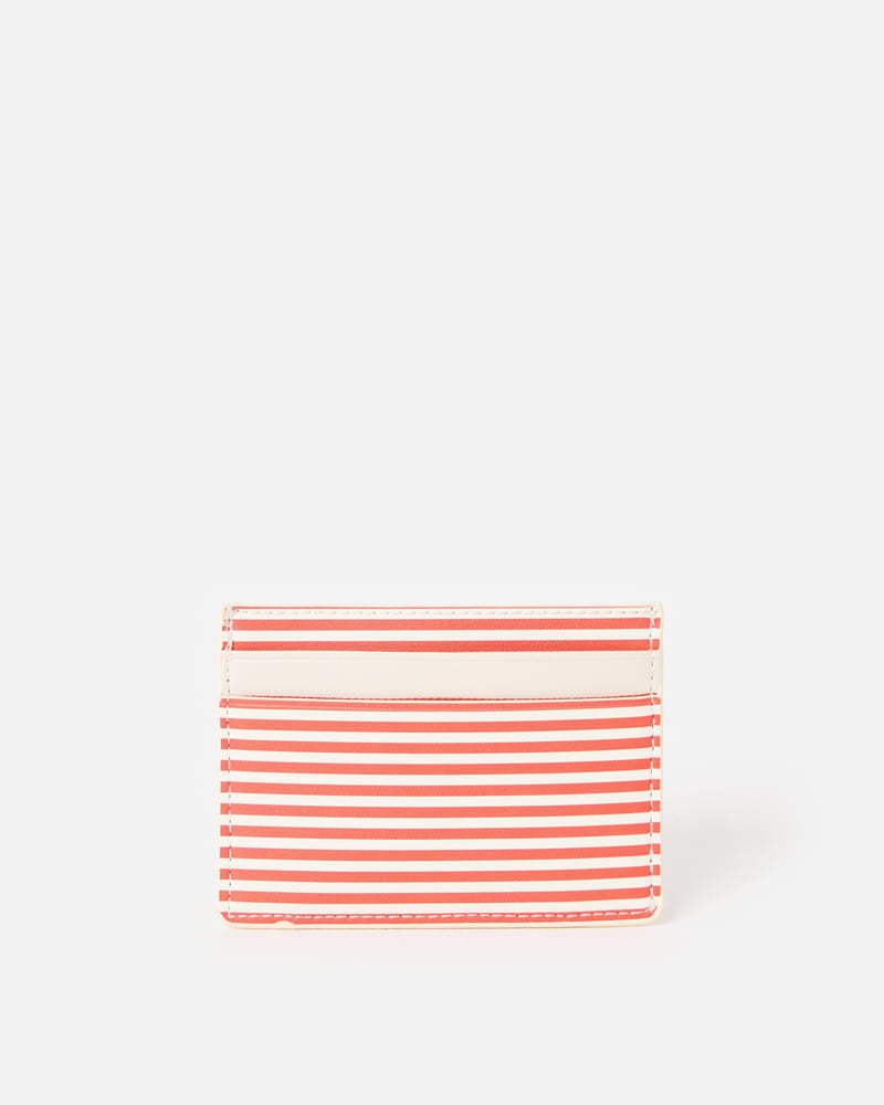 Red & White Striped Paper Boat Card Holder