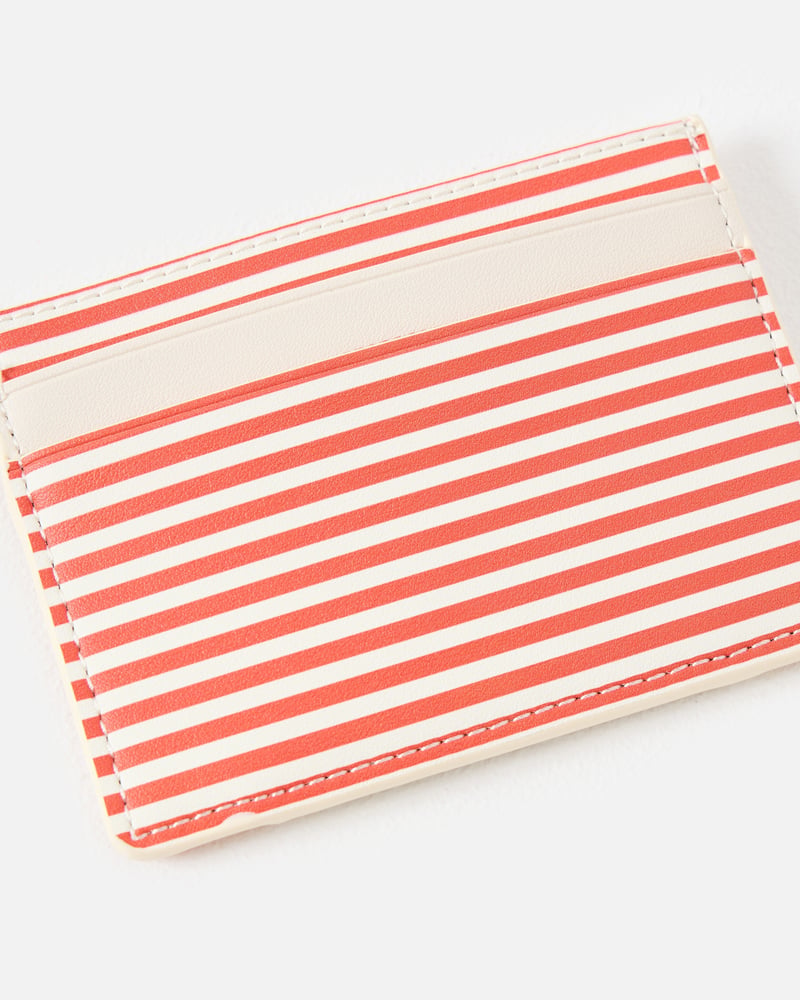 Red & White Striped Paper Boat Card Holder