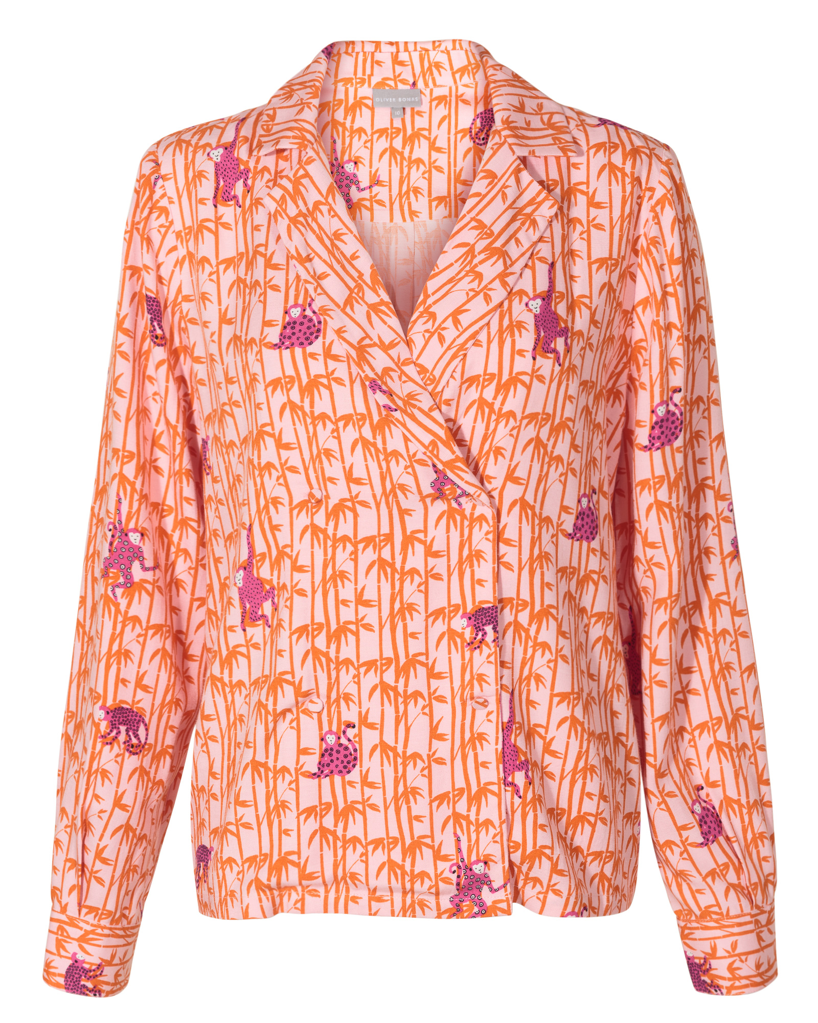 Palm Print Wrap Shirt