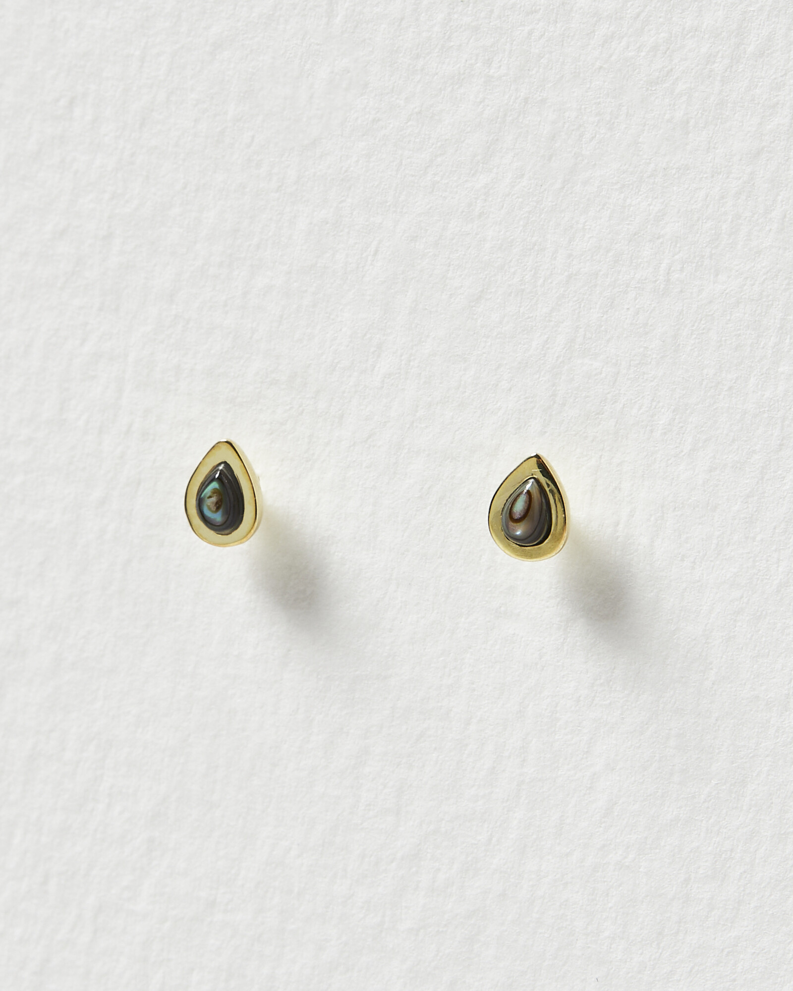 Zosia Grey Paua & Gold Plated Stud Earrings