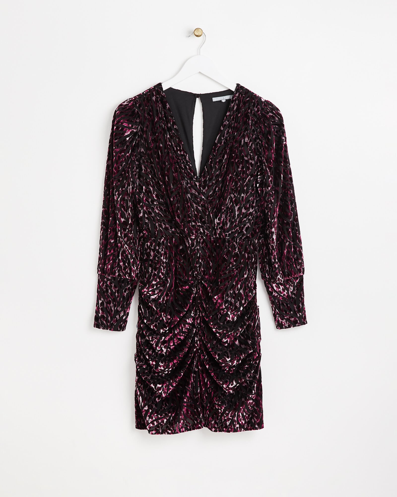 Animal Devoré Purple Mini Dress