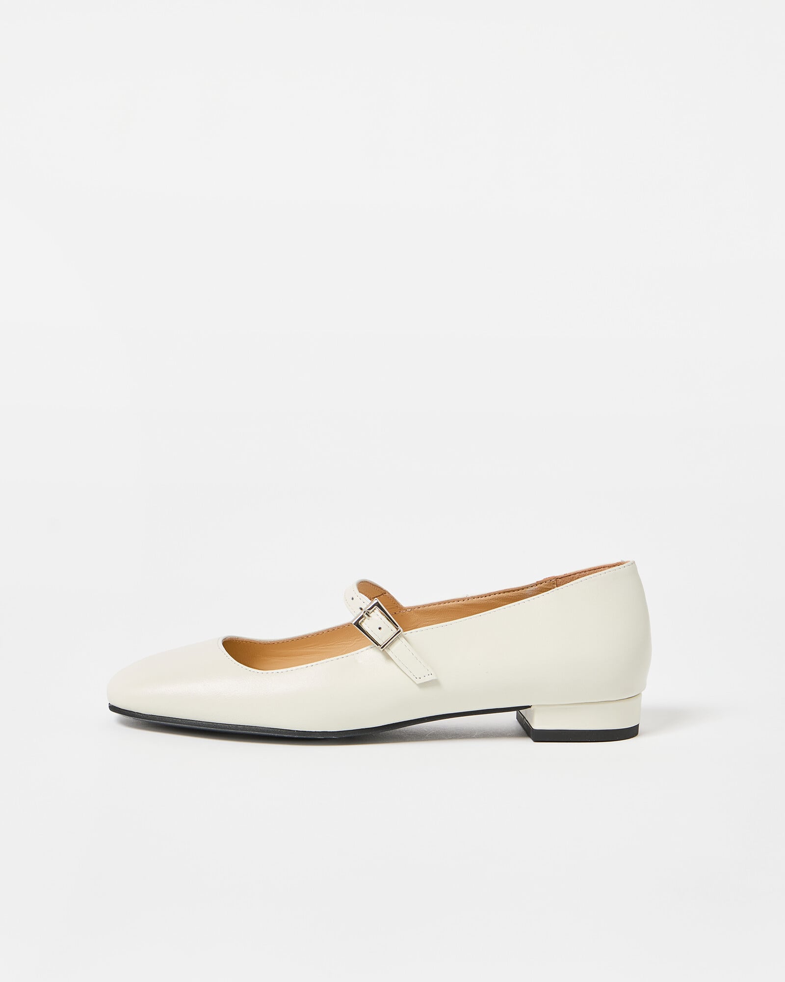 Alohas Por Do Sol Cream Leather Ballet Flats