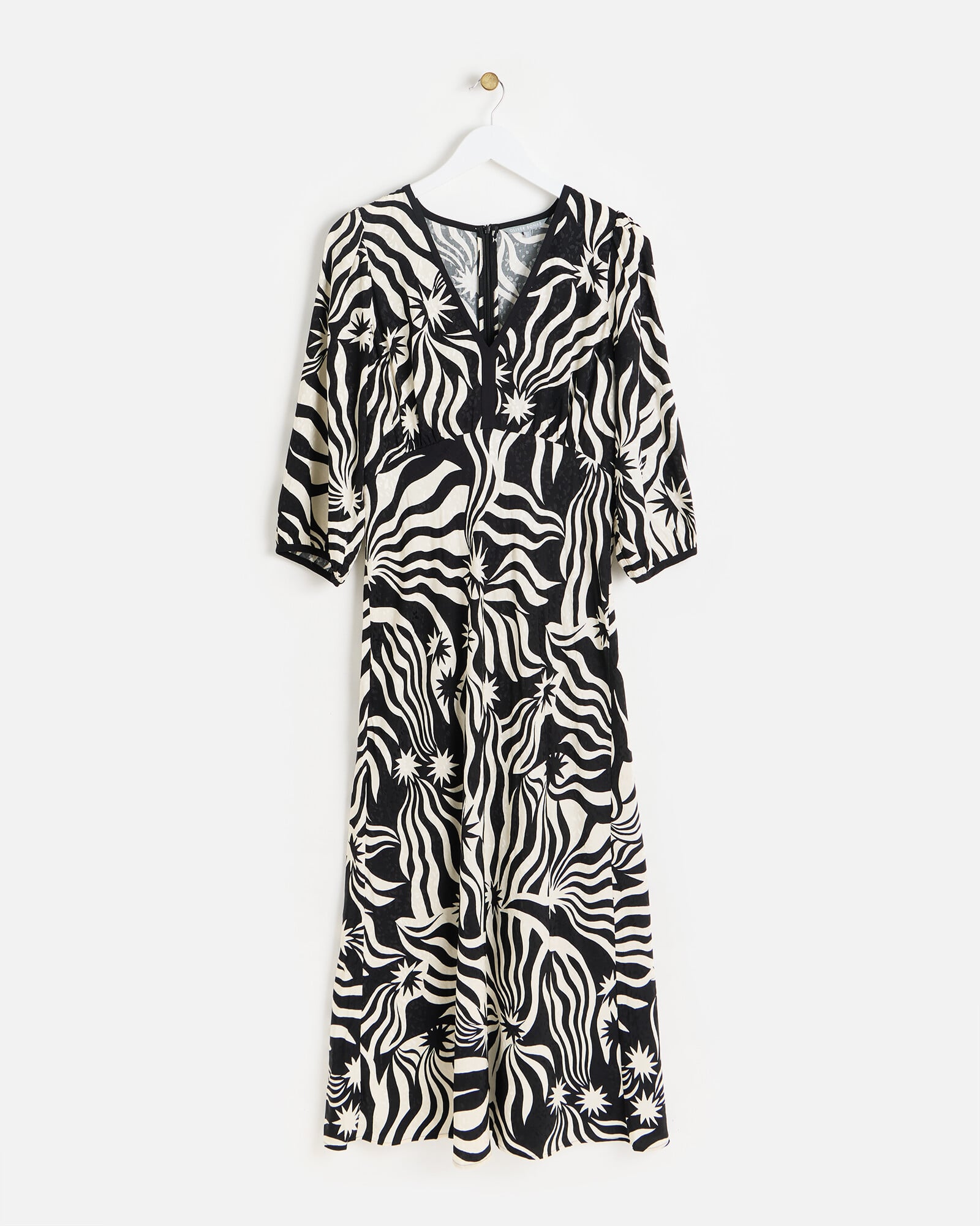 Night Sky Monochrome Midi Dress