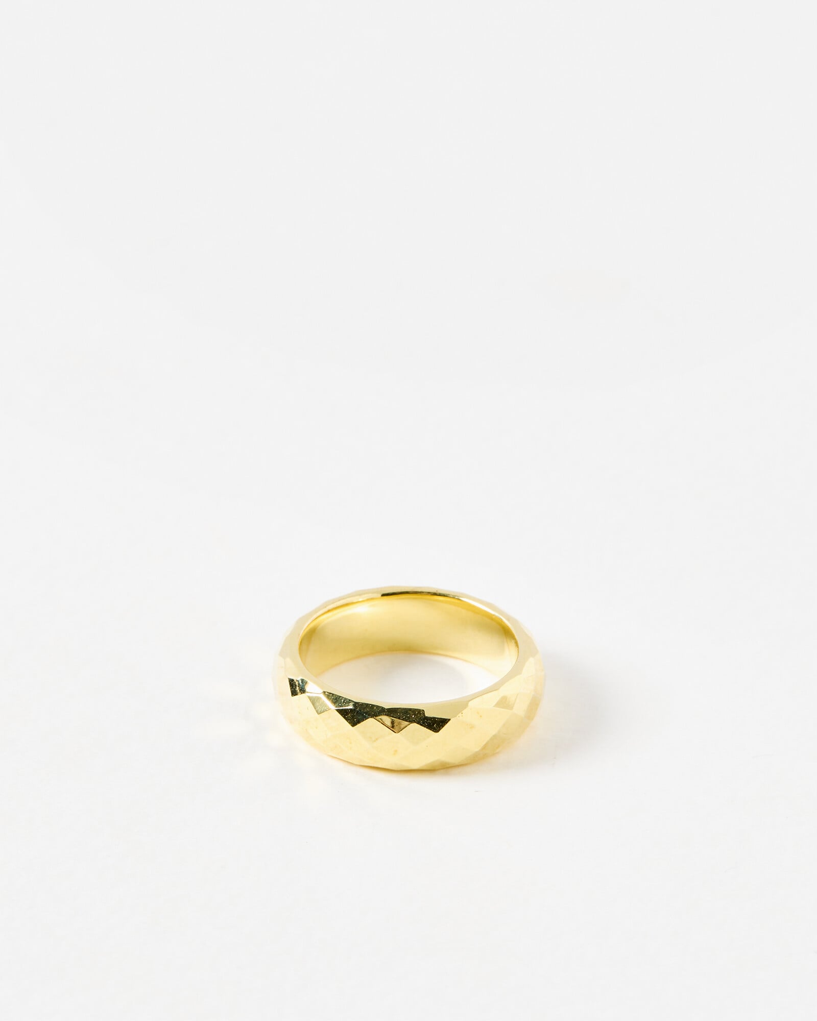 Mellina Faceted Gold Plated Stacking Ring