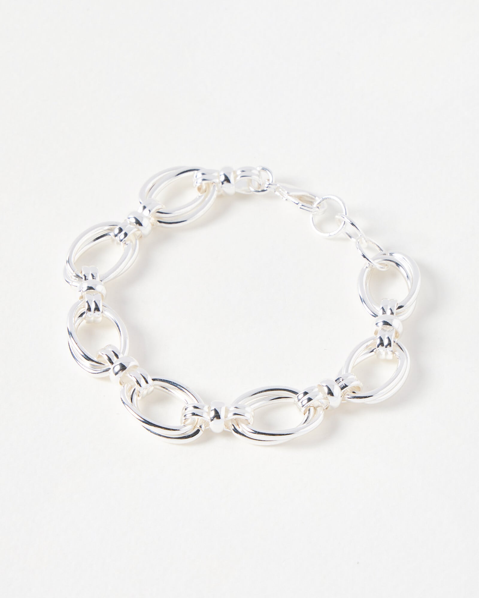 Calia Chunky Oval Link Silver Plated Chain Bracelet
