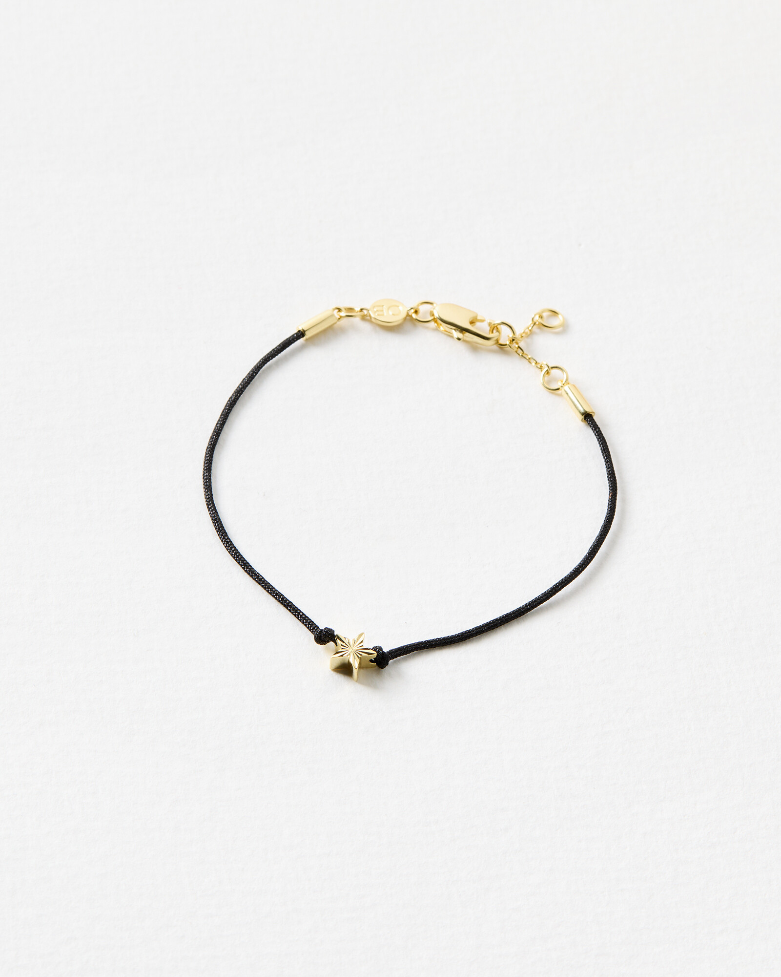 Juju Engraved Star Gold Plated Rope Bracelet
