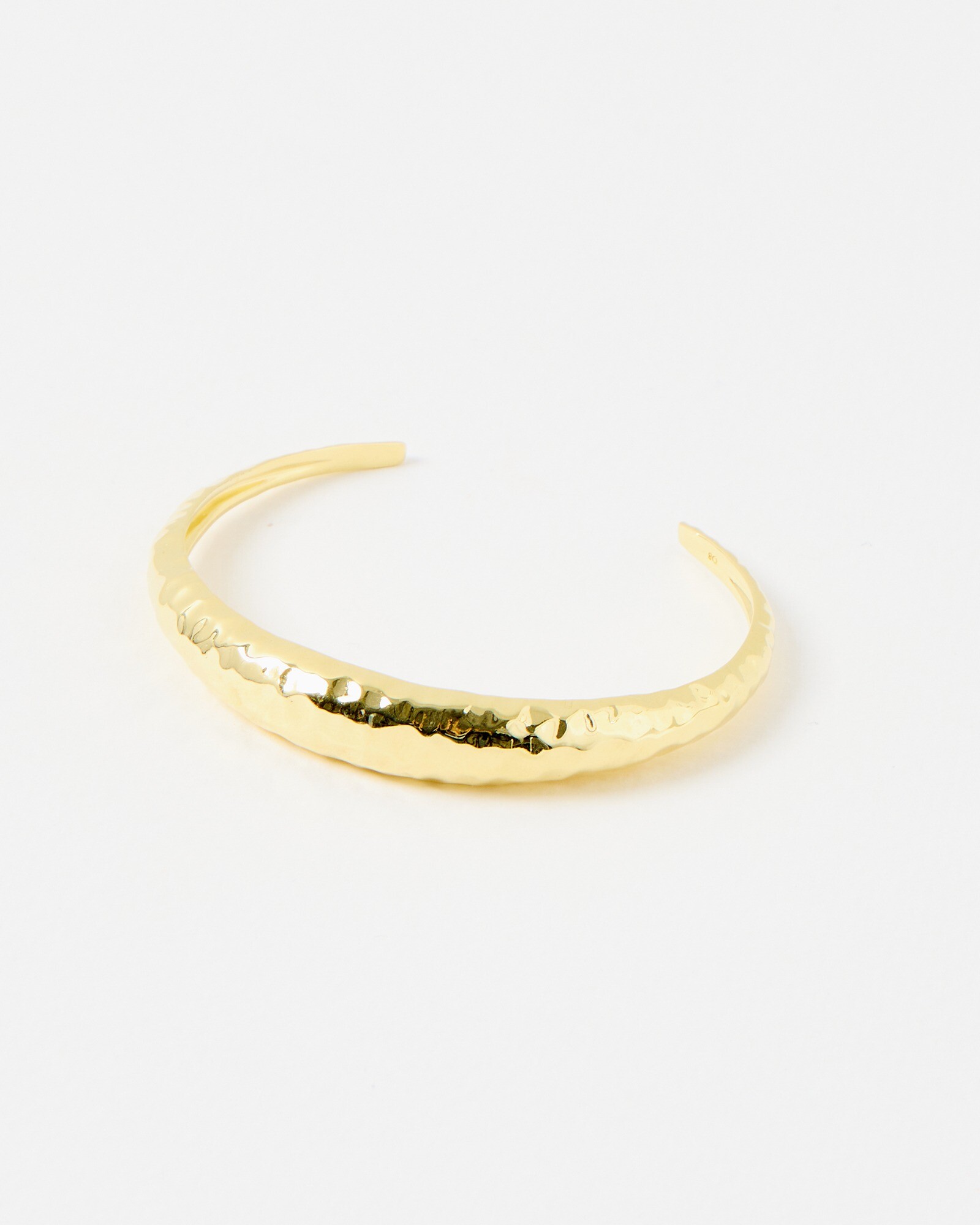 Hallie Hammered Gold Plated Bangle