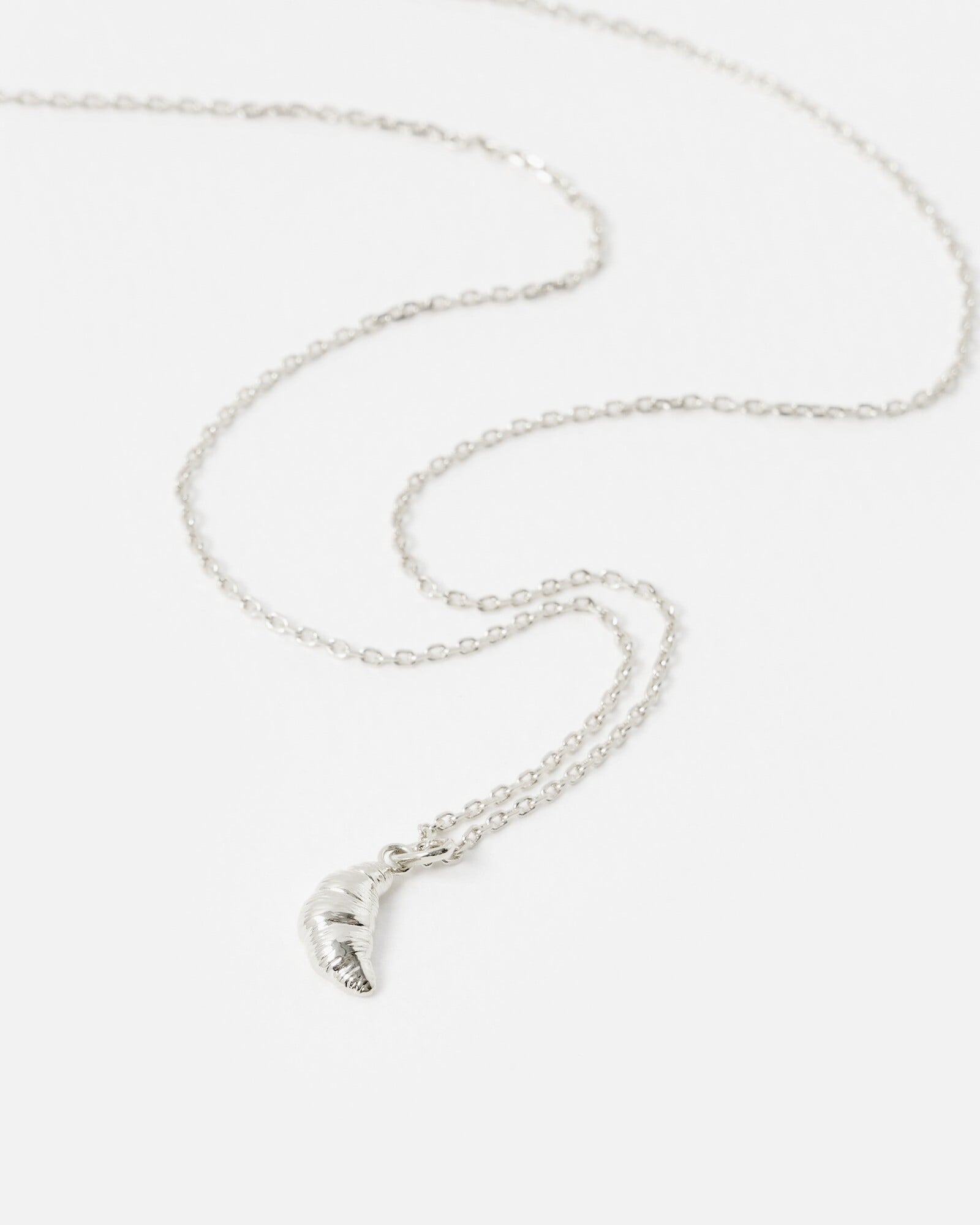 Claude Croissant Sterling Silver Pendant Necklace