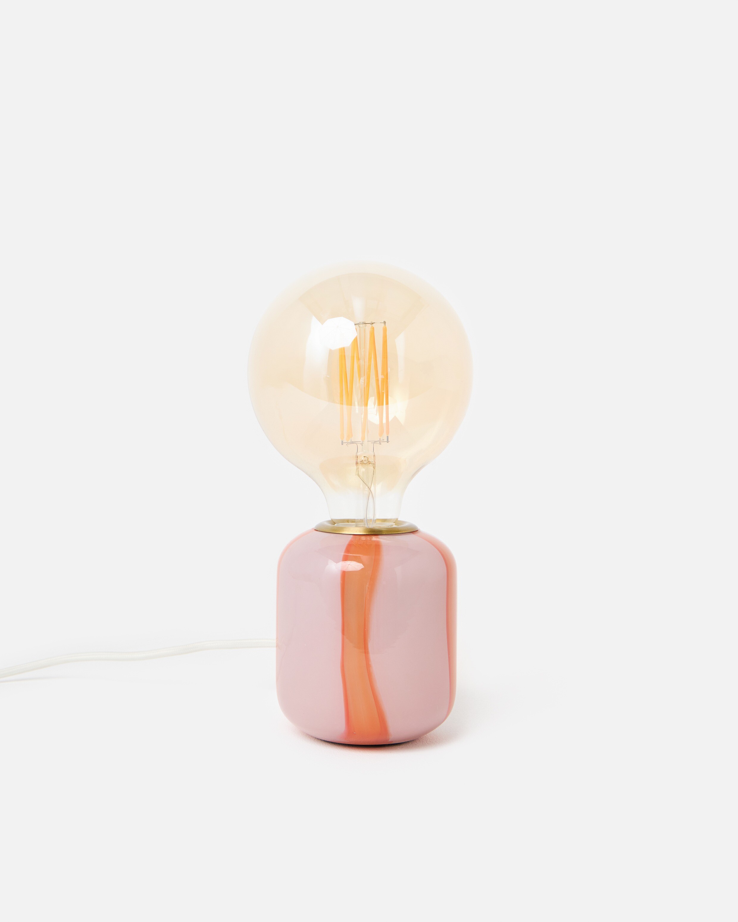 Clara Orange Stripe Desk & Table Lamp Base