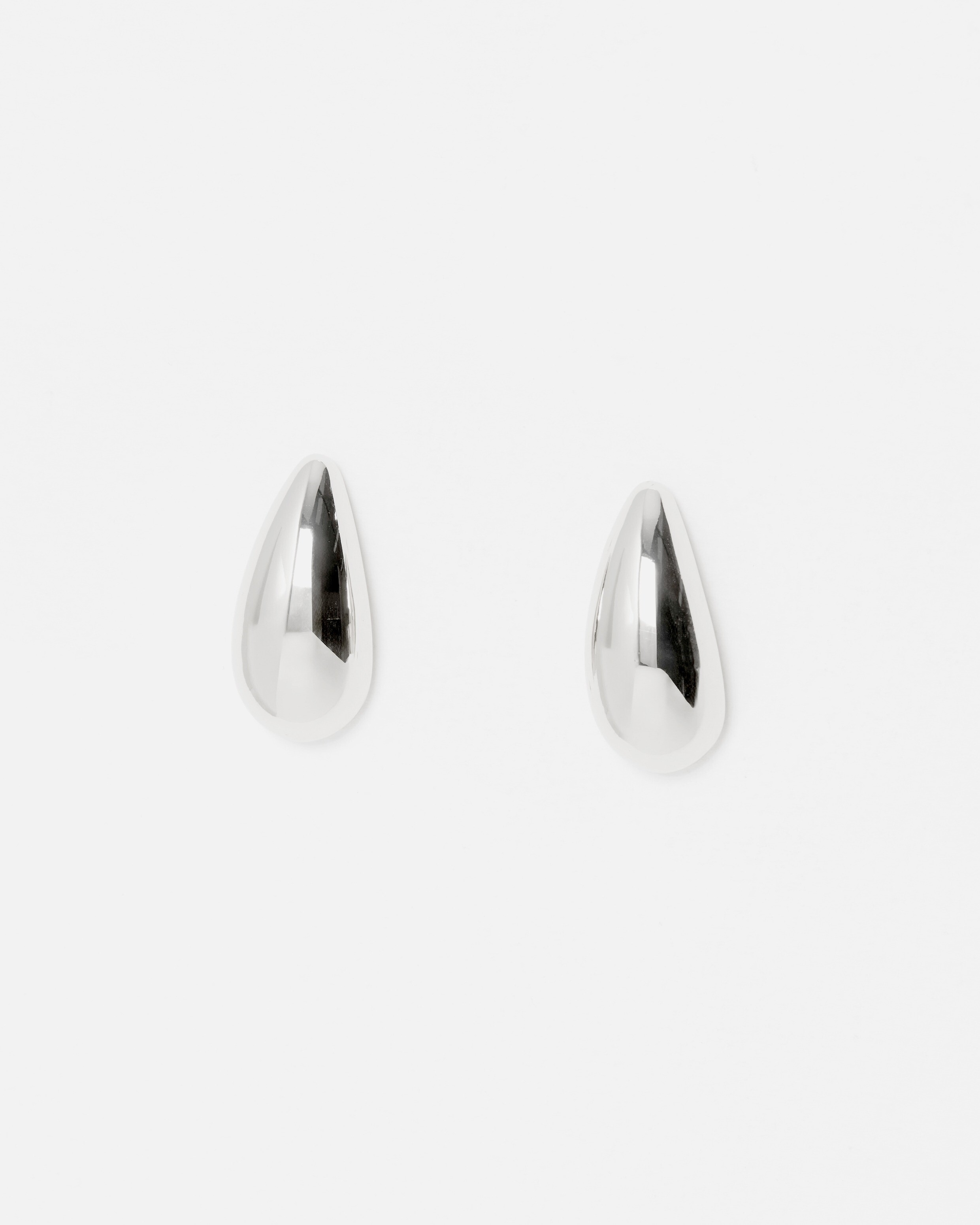 Zadie Silver Tone Teardrop Stud Earrings