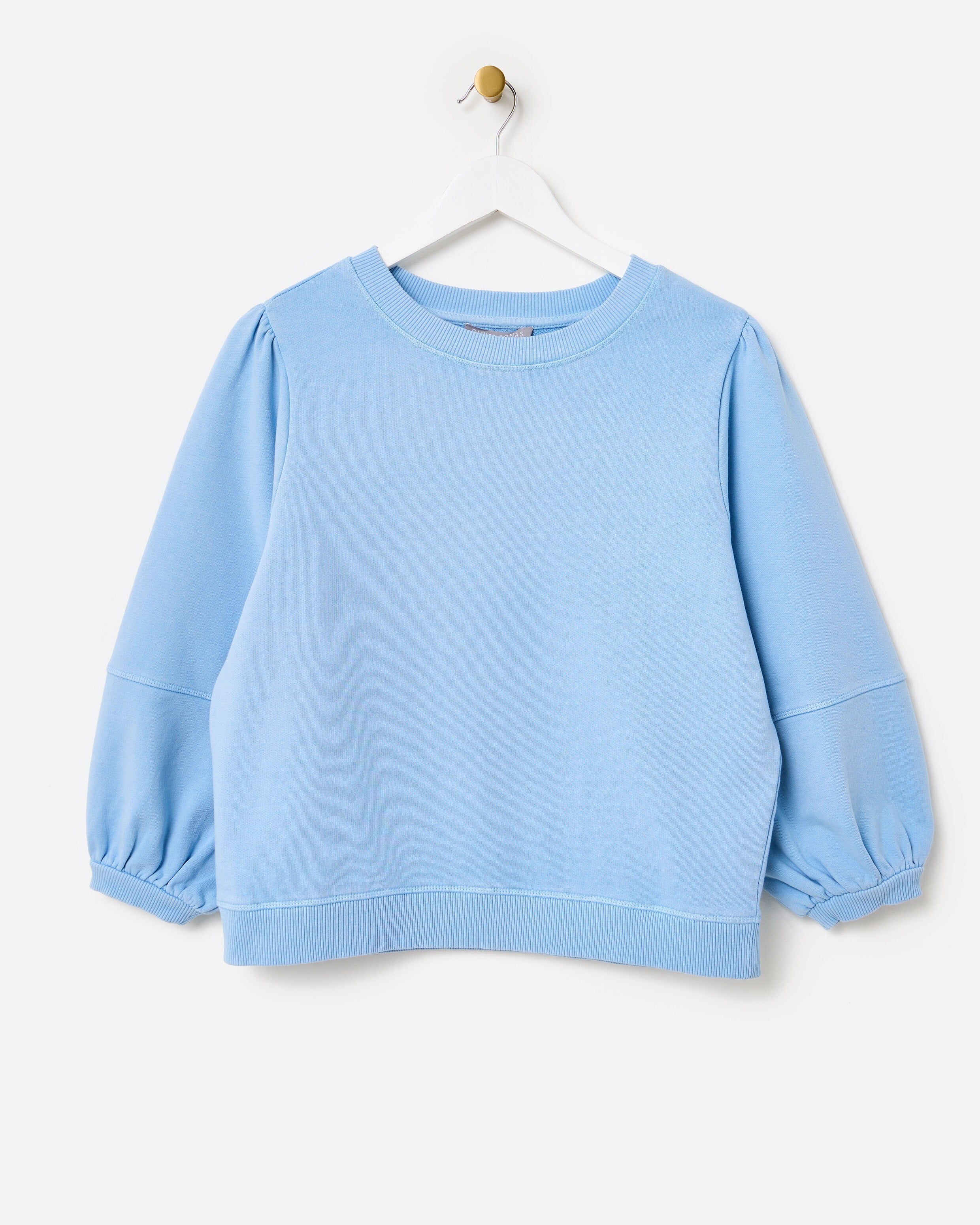 Light Blue Lantern Sleeve Sweatshirt