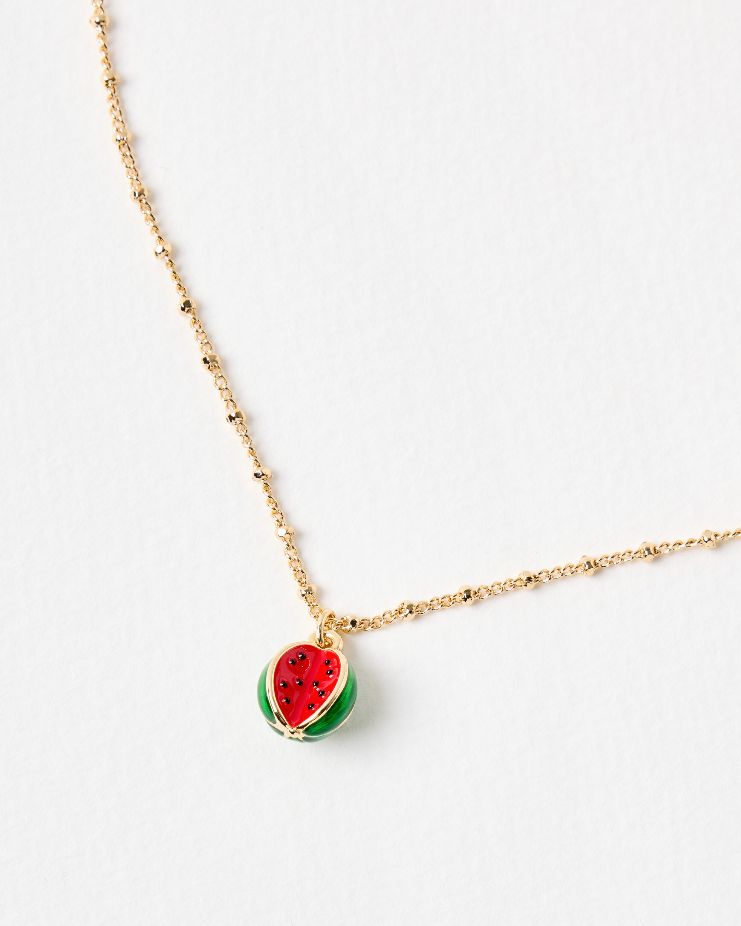 Wilma Watermelon Pendant Chain Necklace