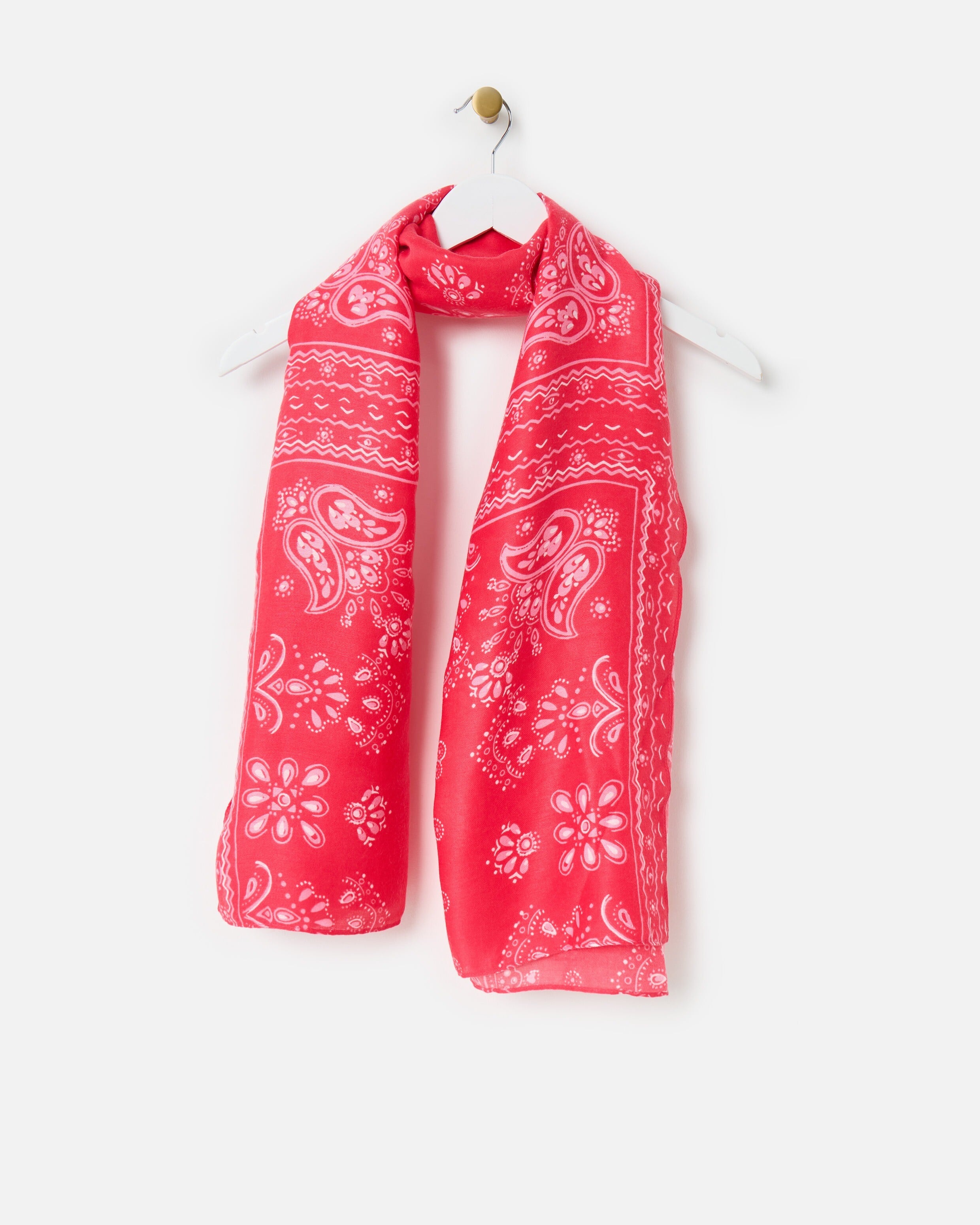 Red & Pink Bandana Lightweight Scarf