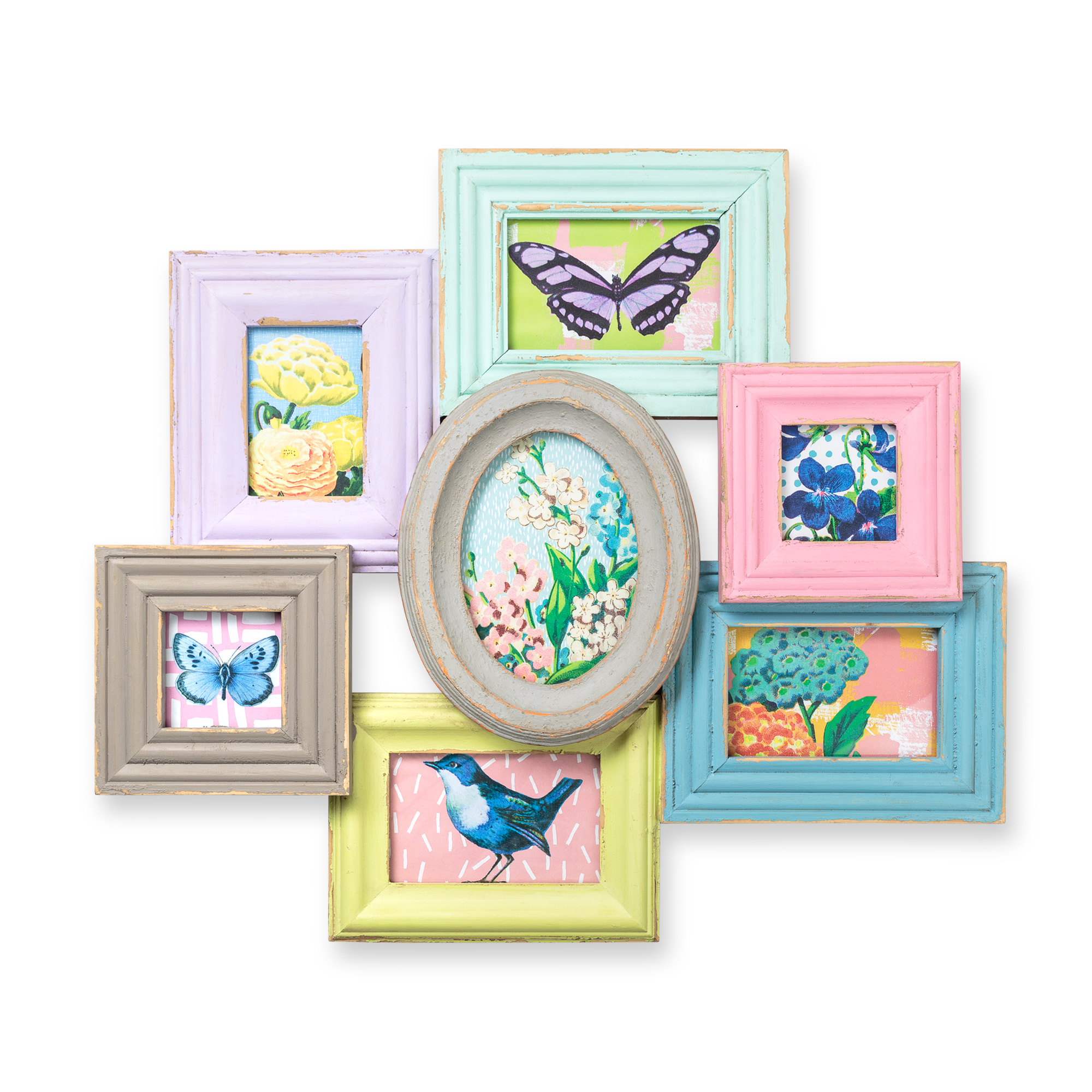 Multi Pastel Brights Wall Frame Oliver Bonas