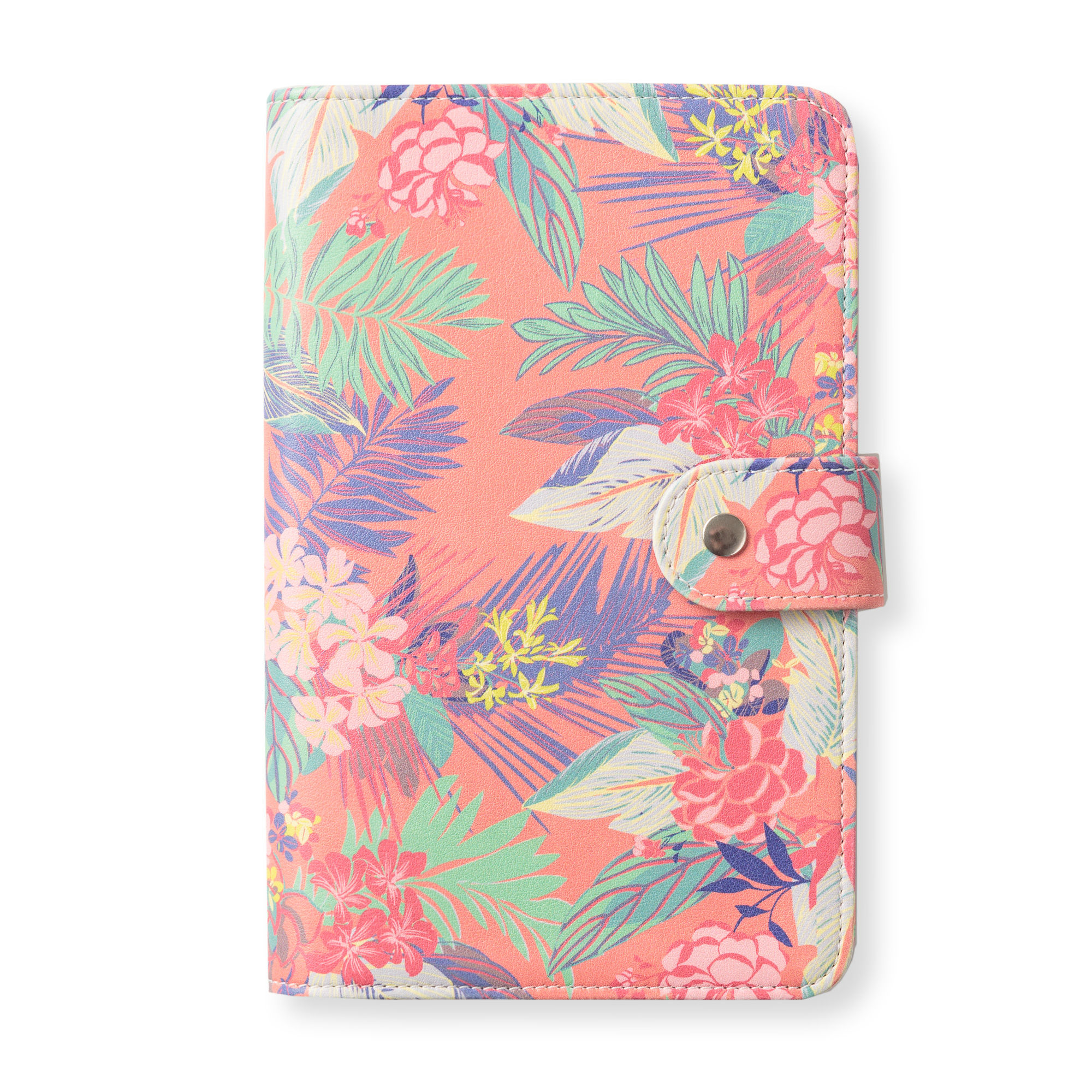 Coral Maya Tropical Print Travel Wallet Oliver Bonas