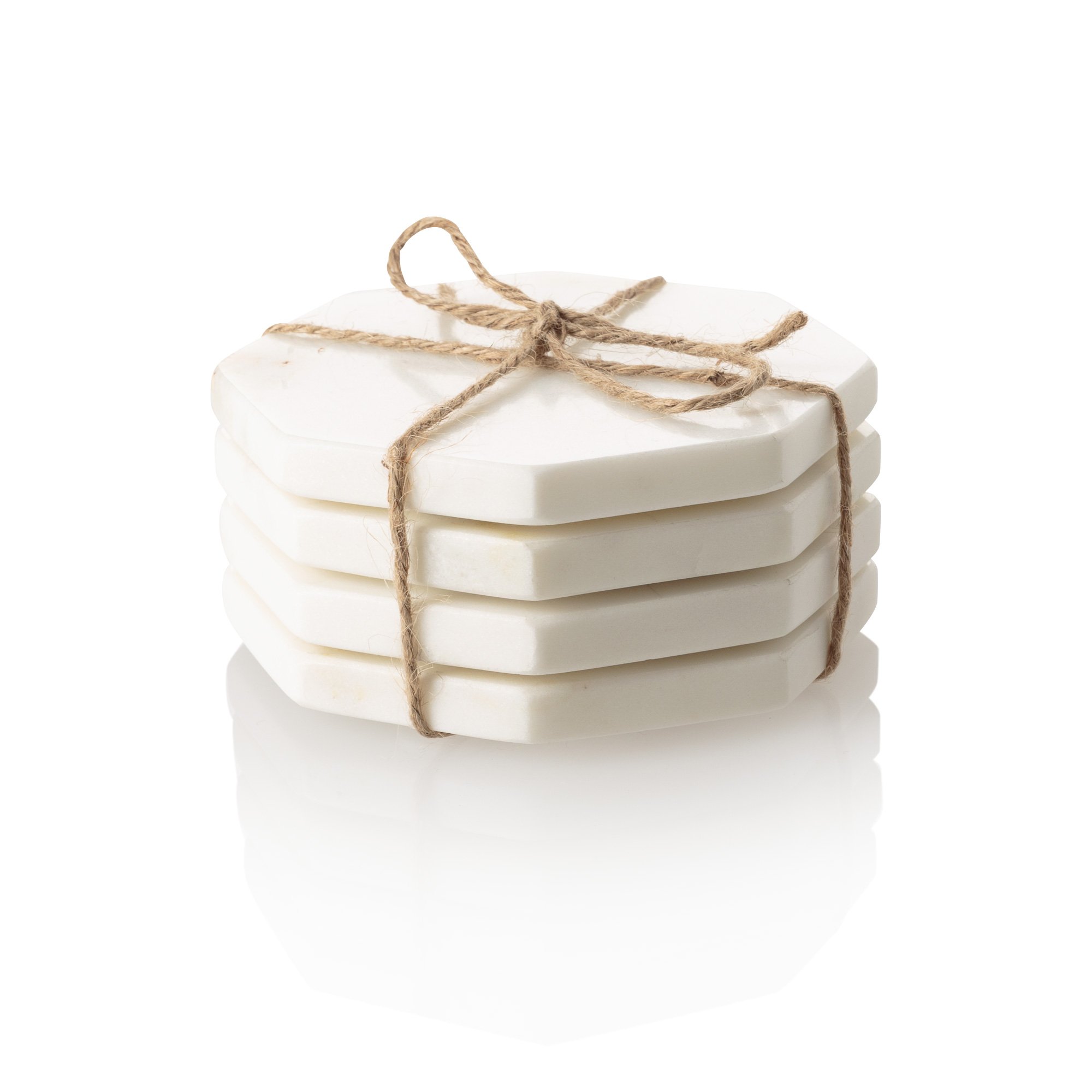 Set of Four Marble Coasters Oliver Bonas