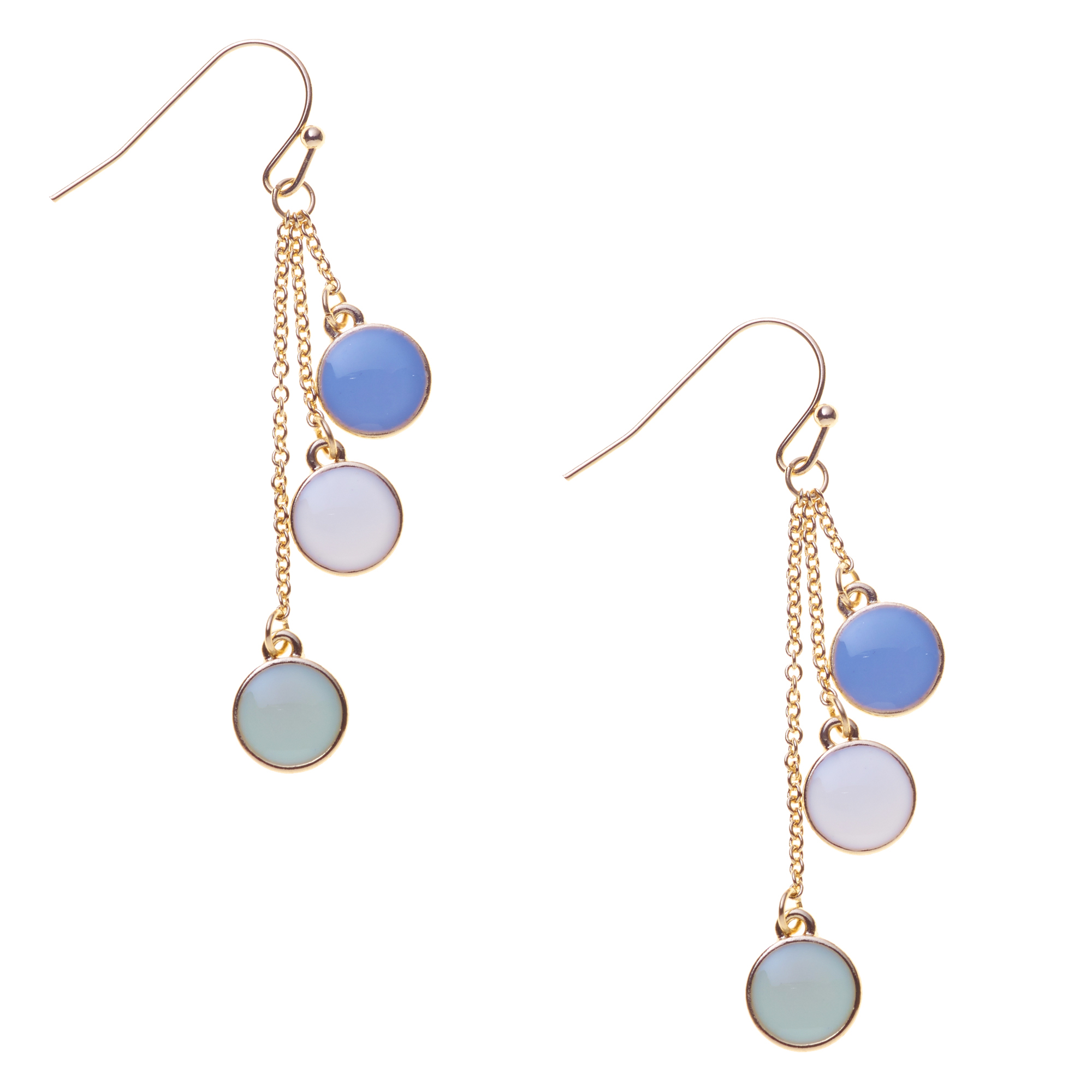 Lotus Circle Drop Earrings Oliver Bonas