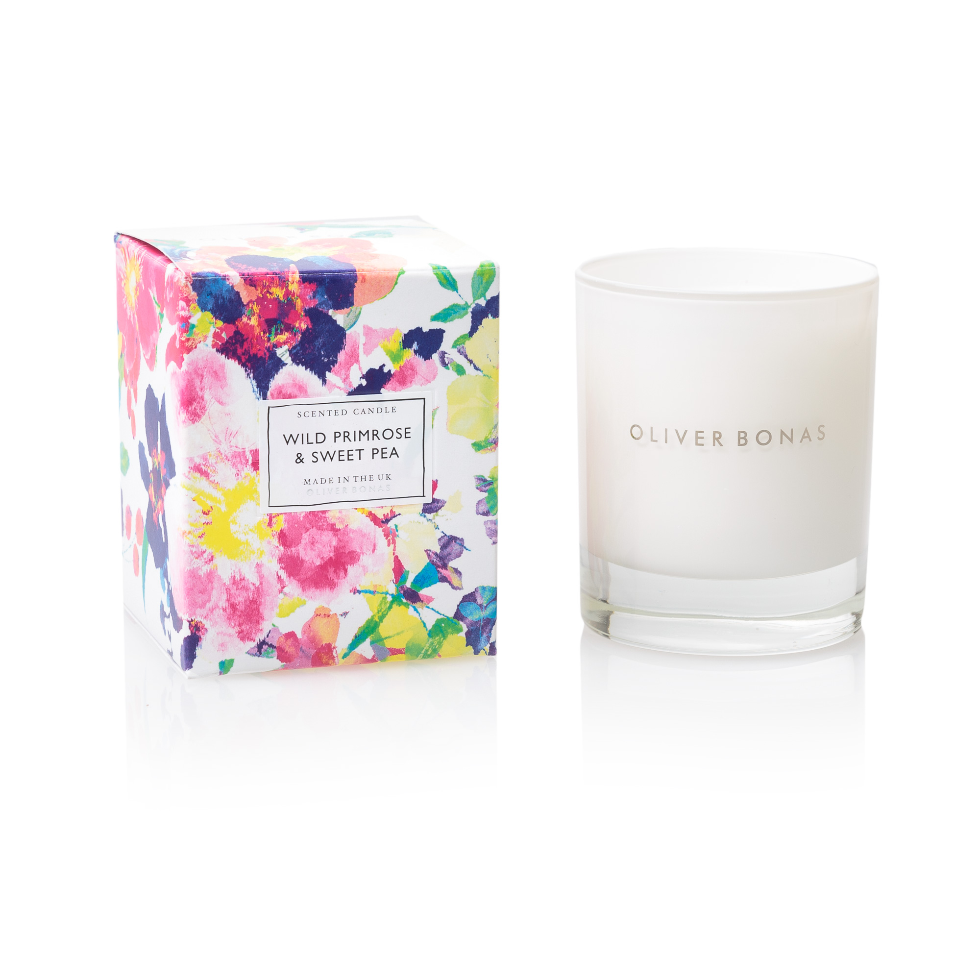 Wild Primrose & Sweet Pea Scented Candle Oliver Bonas