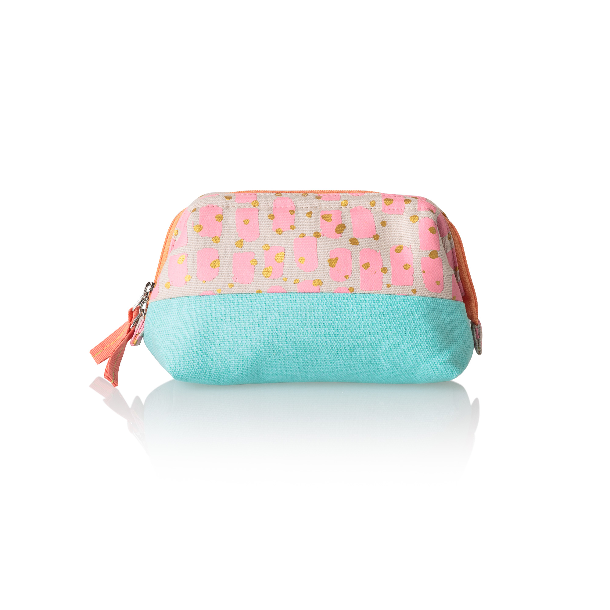 Pink Brush Dot Make Up Bag Oliver Bonas