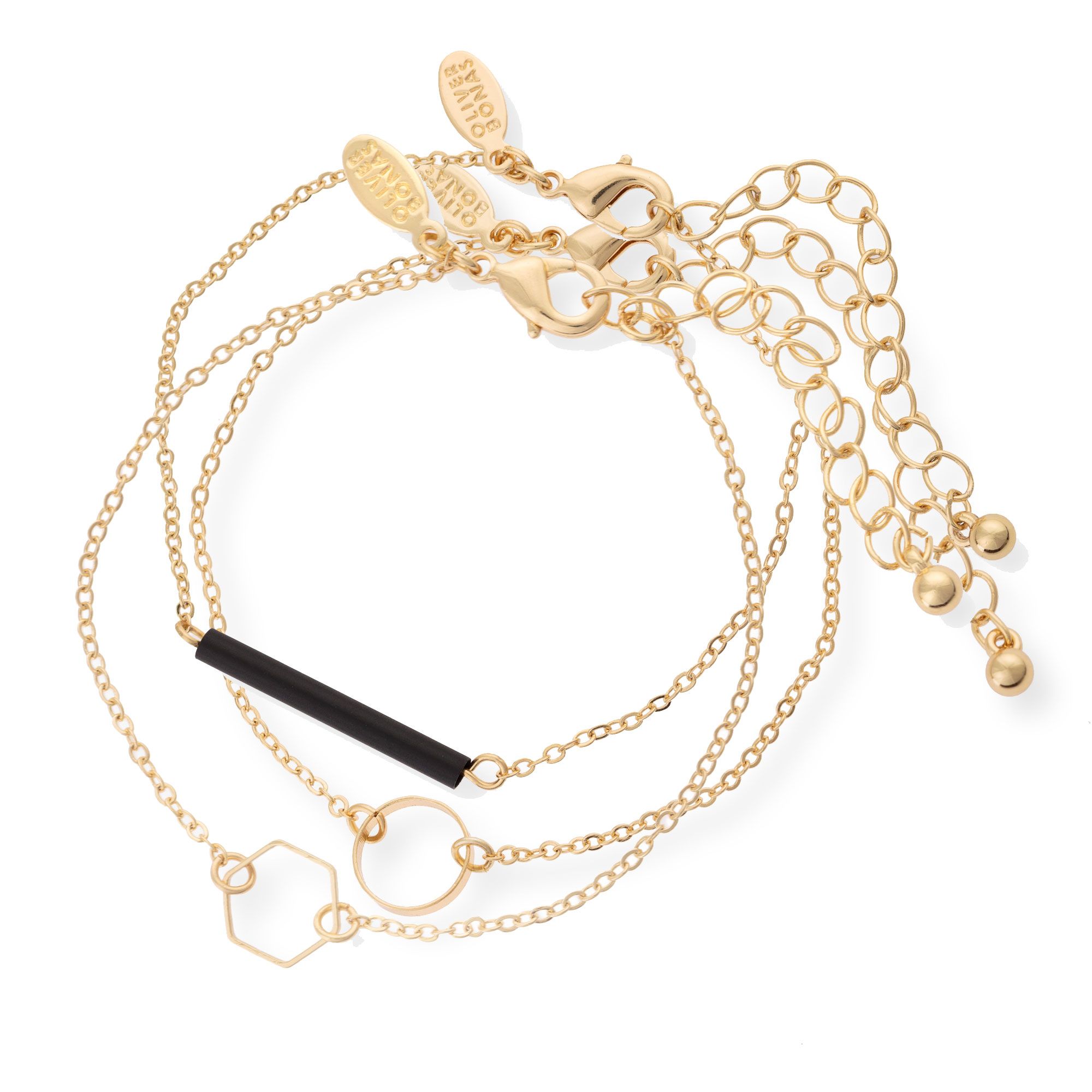 Set of Three Jada Shapes Bracelets | Oliver Bonas