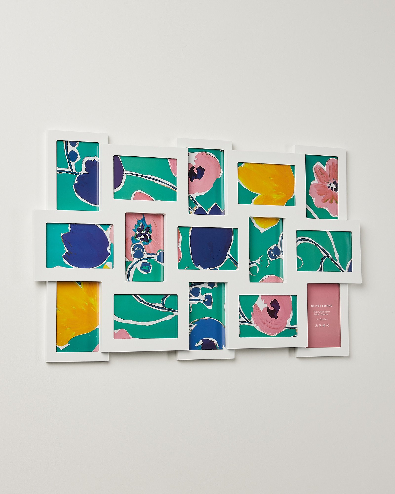 White Rubix 24 Picture 4x6" Multi Wall Frame Oliver Bonas