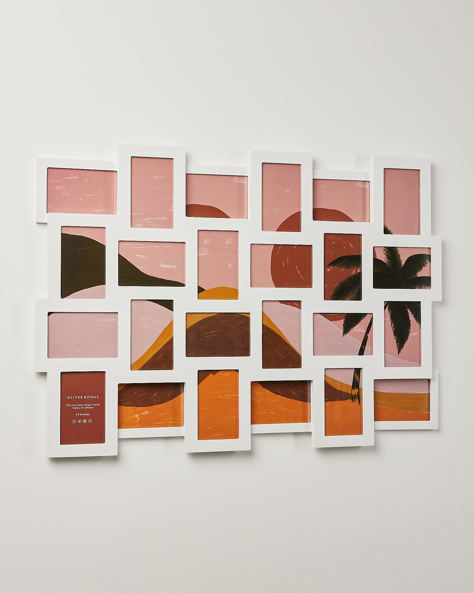 White Rubix 24 Picture 4x6" Multi Wall Frame Oliver Bonas