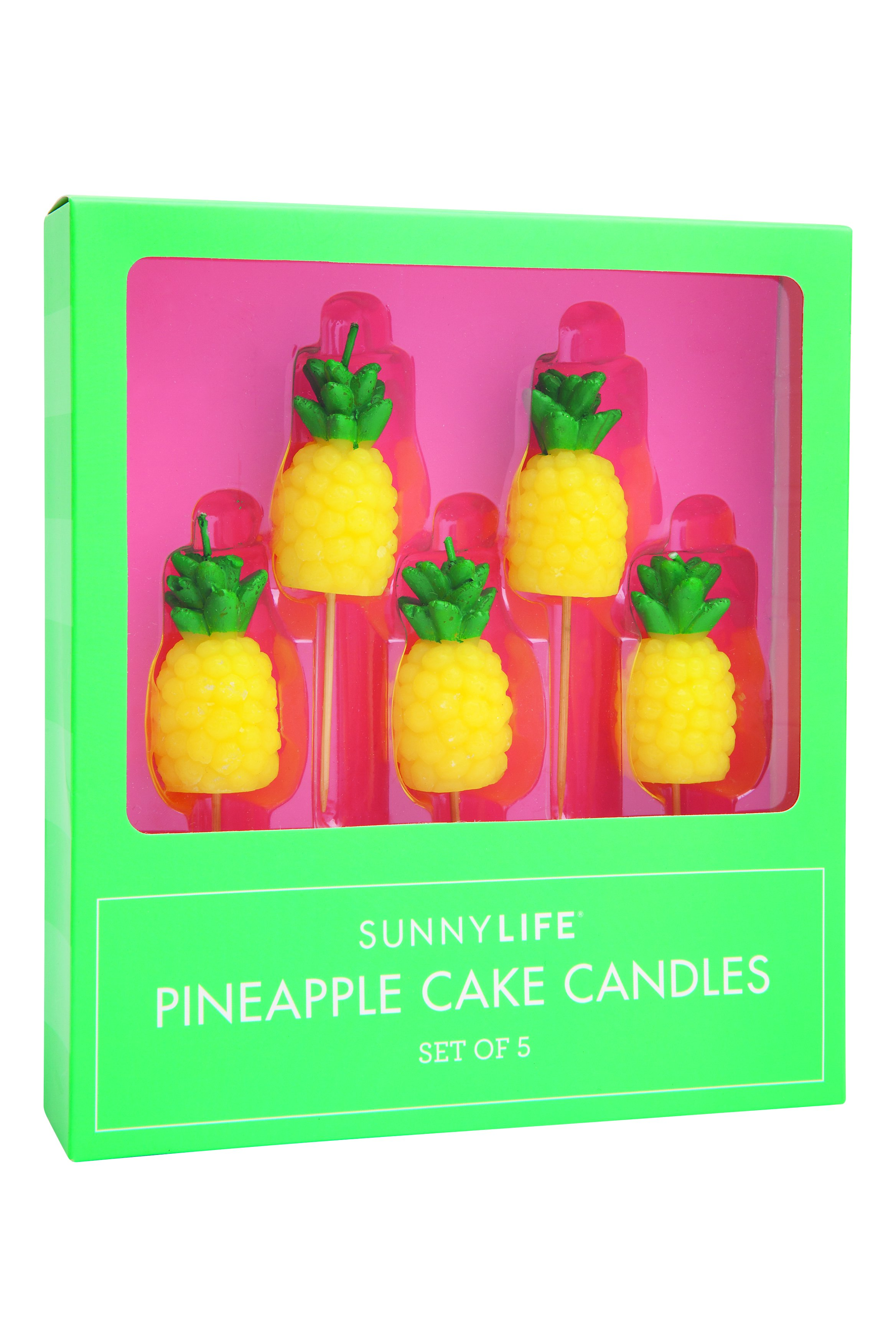 Set of Five Pineapple Cake Candles Oliver Bonas