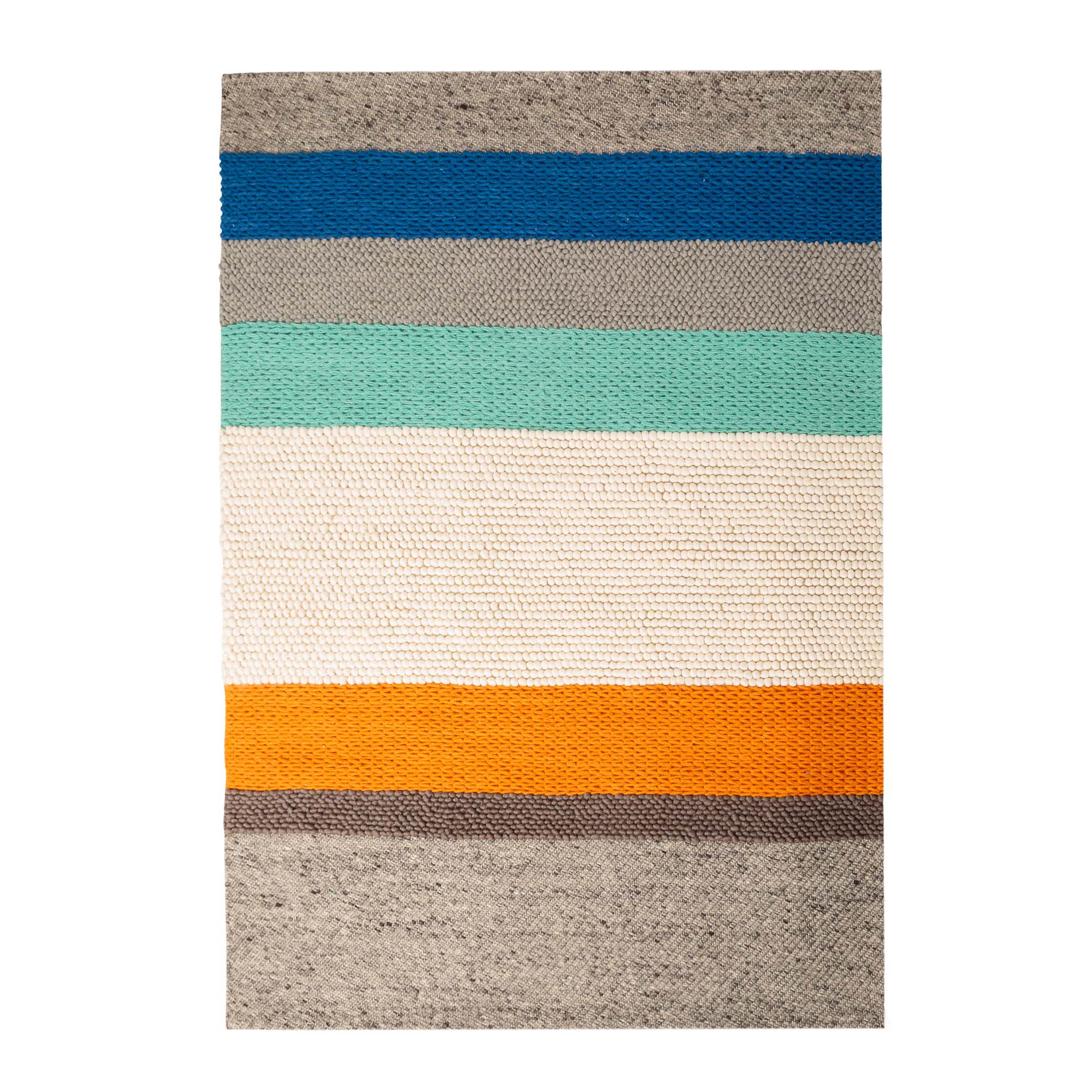 Orange Knot Striped Rug 140 x 200cm Oliver Bonas