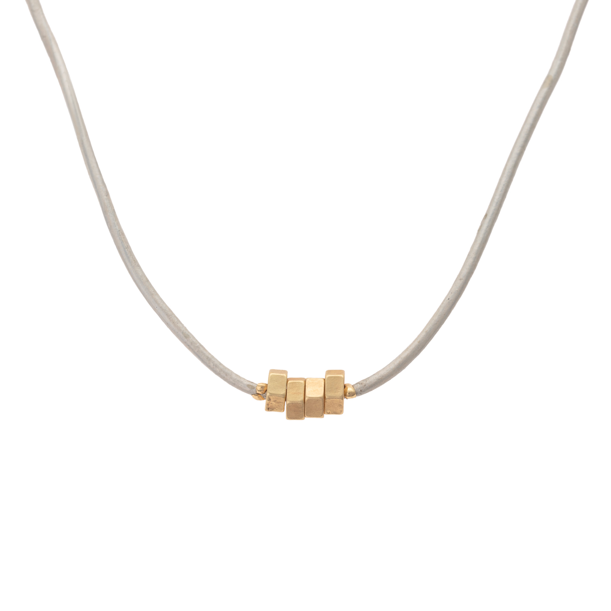 Della Bolt Charm & Leather Necklace Oliver Bonas