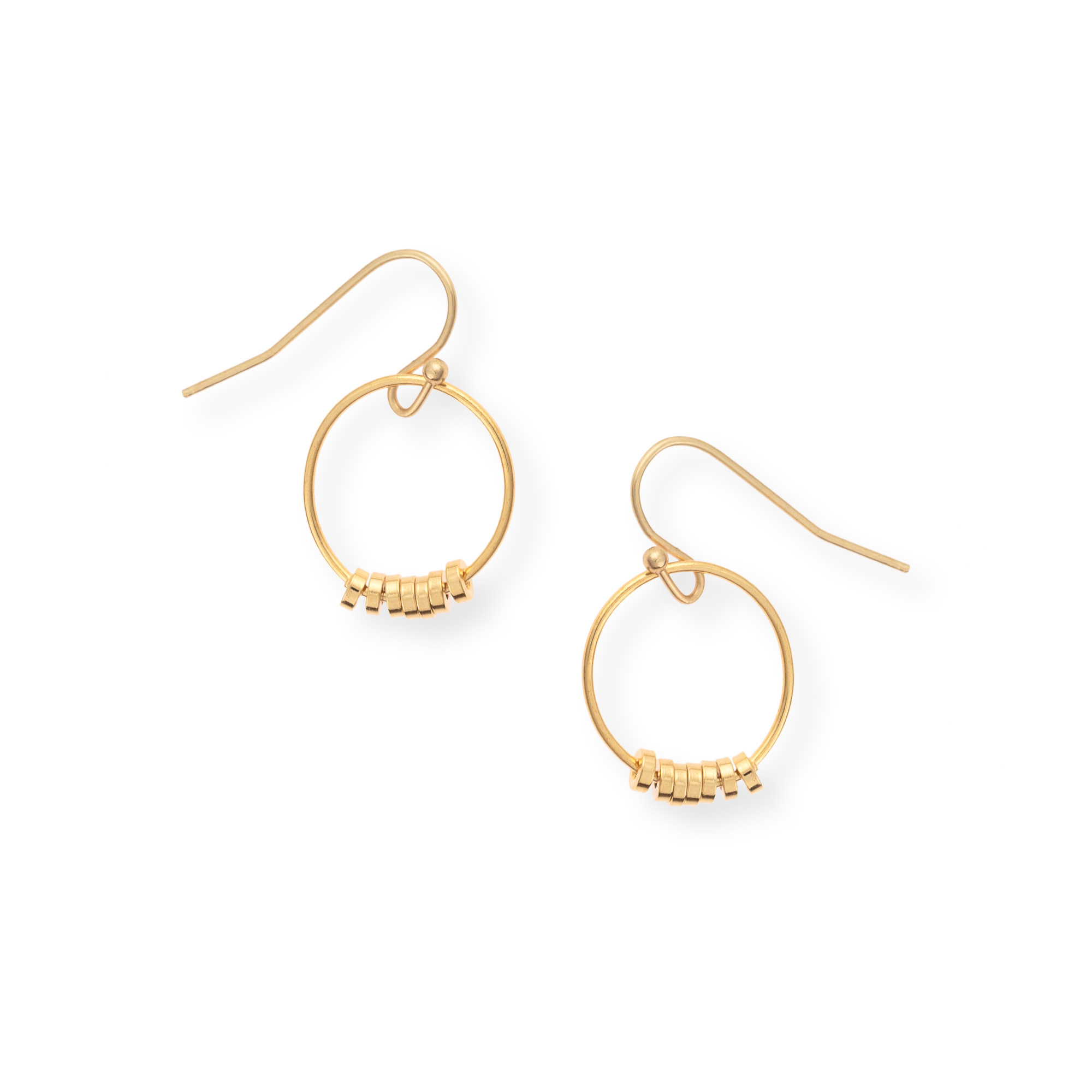 Ring & Bead Drop Earrings Oliver Bonas