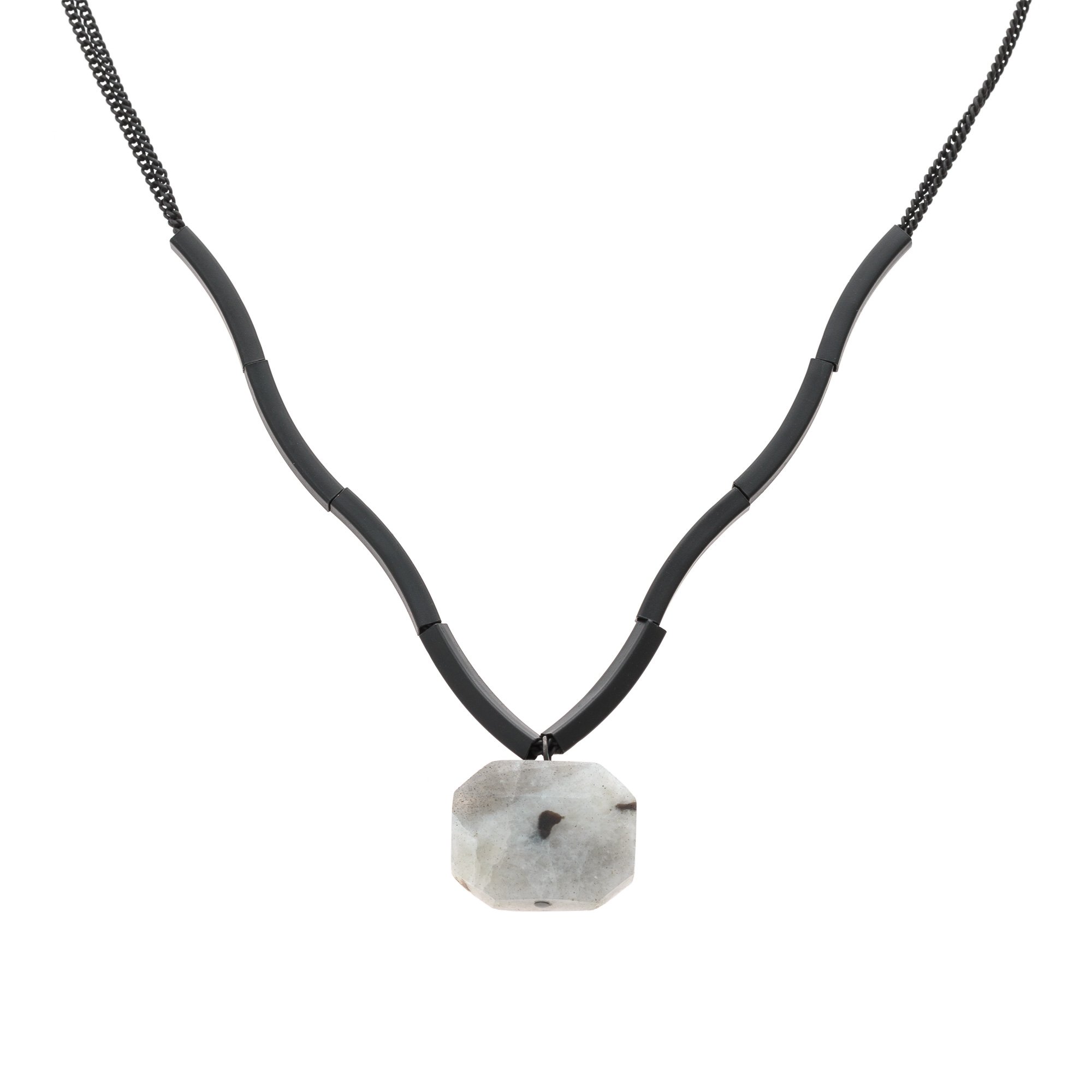 Harper Matte Drop Necklace Oliver Bonas