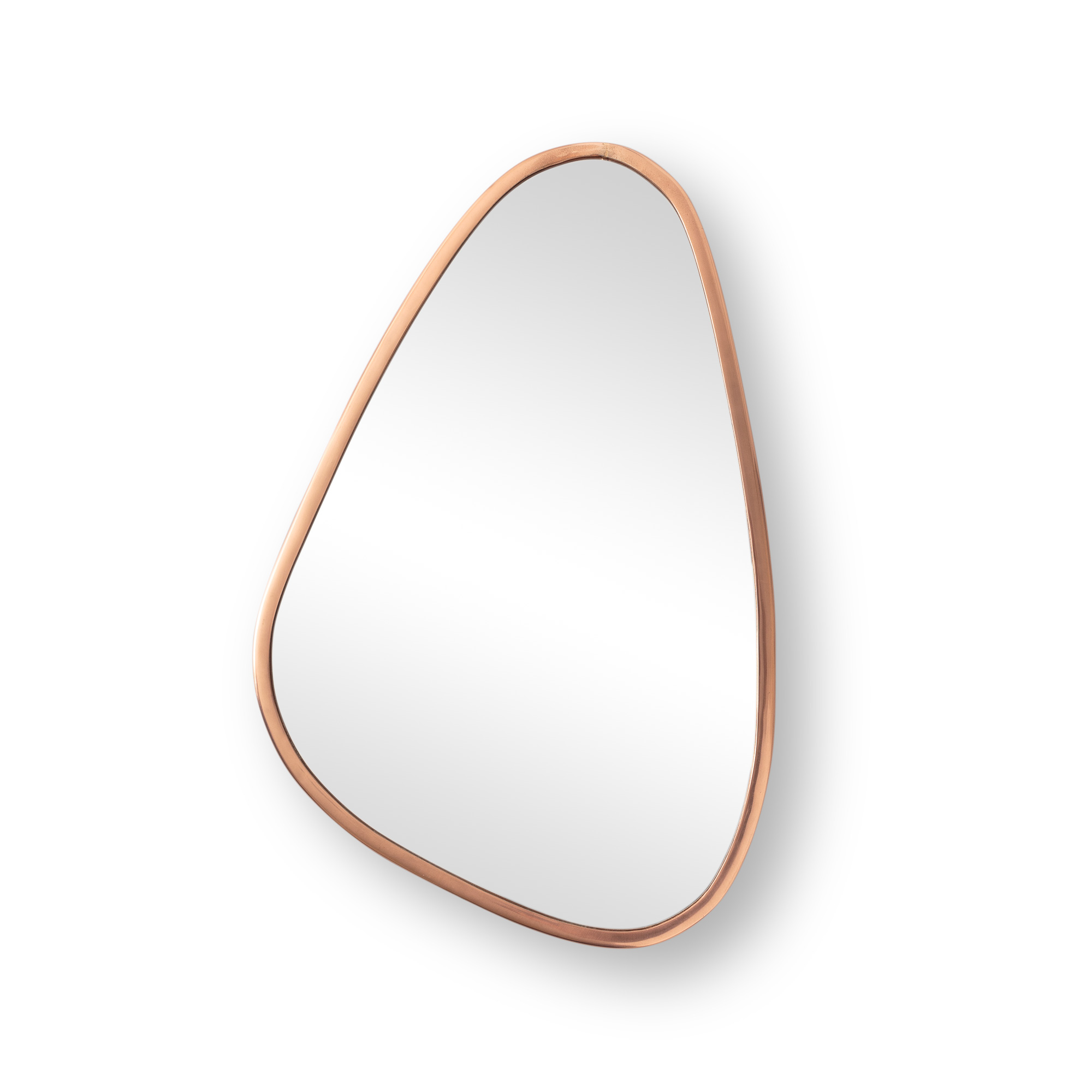 Small Rose Gold Pebble Wall Mirror Oliver Bonas