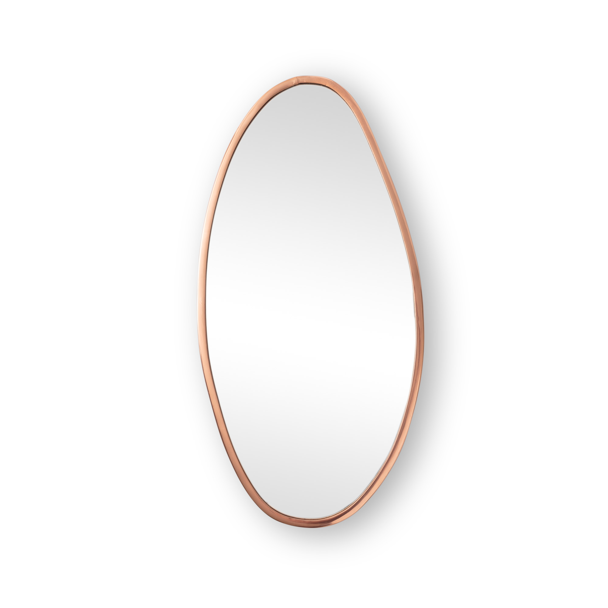 Small Rose Gold Pebble Wall Mirror Oliver Bonas