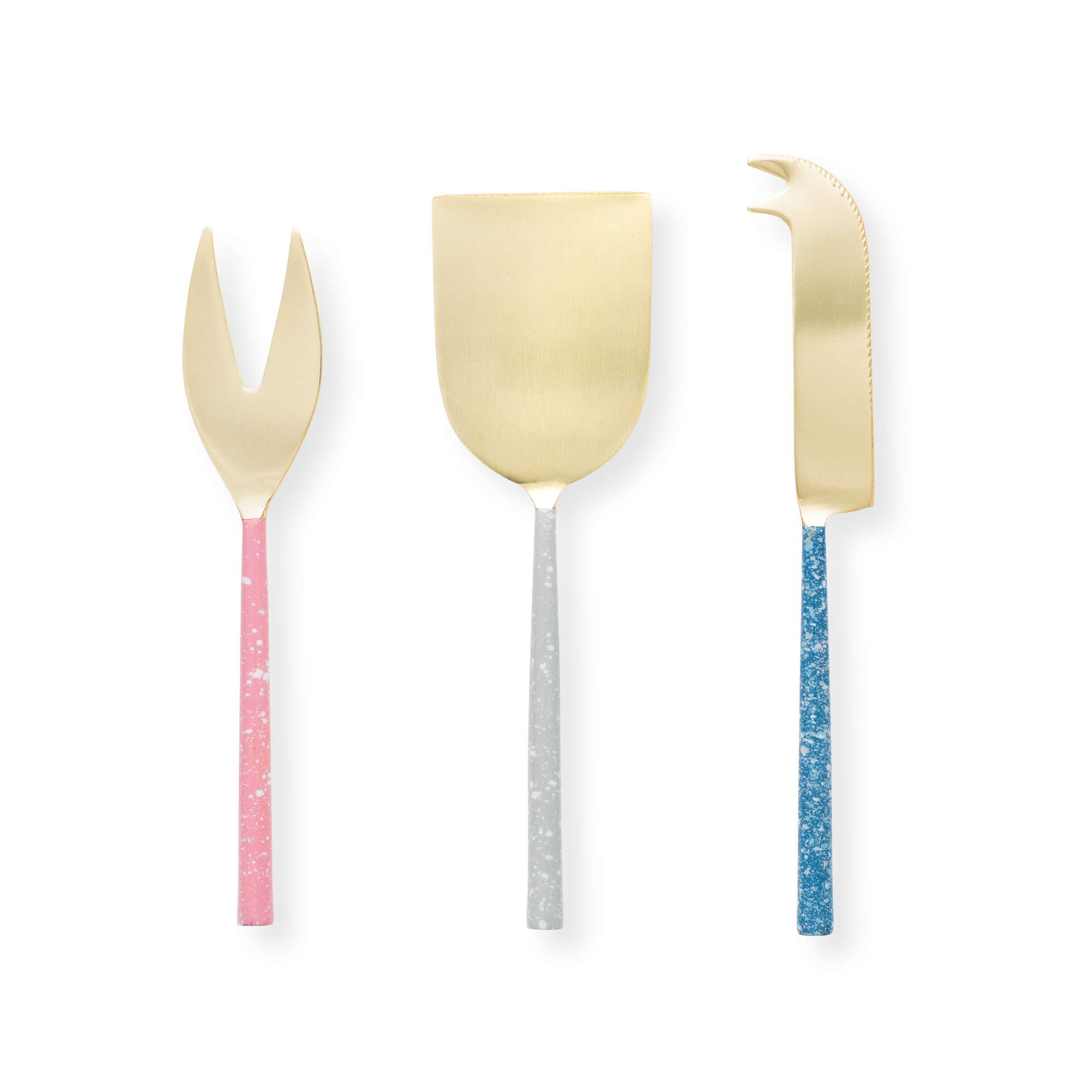 Spruzzo Set of Three Cheese Knives Oliver Bonas